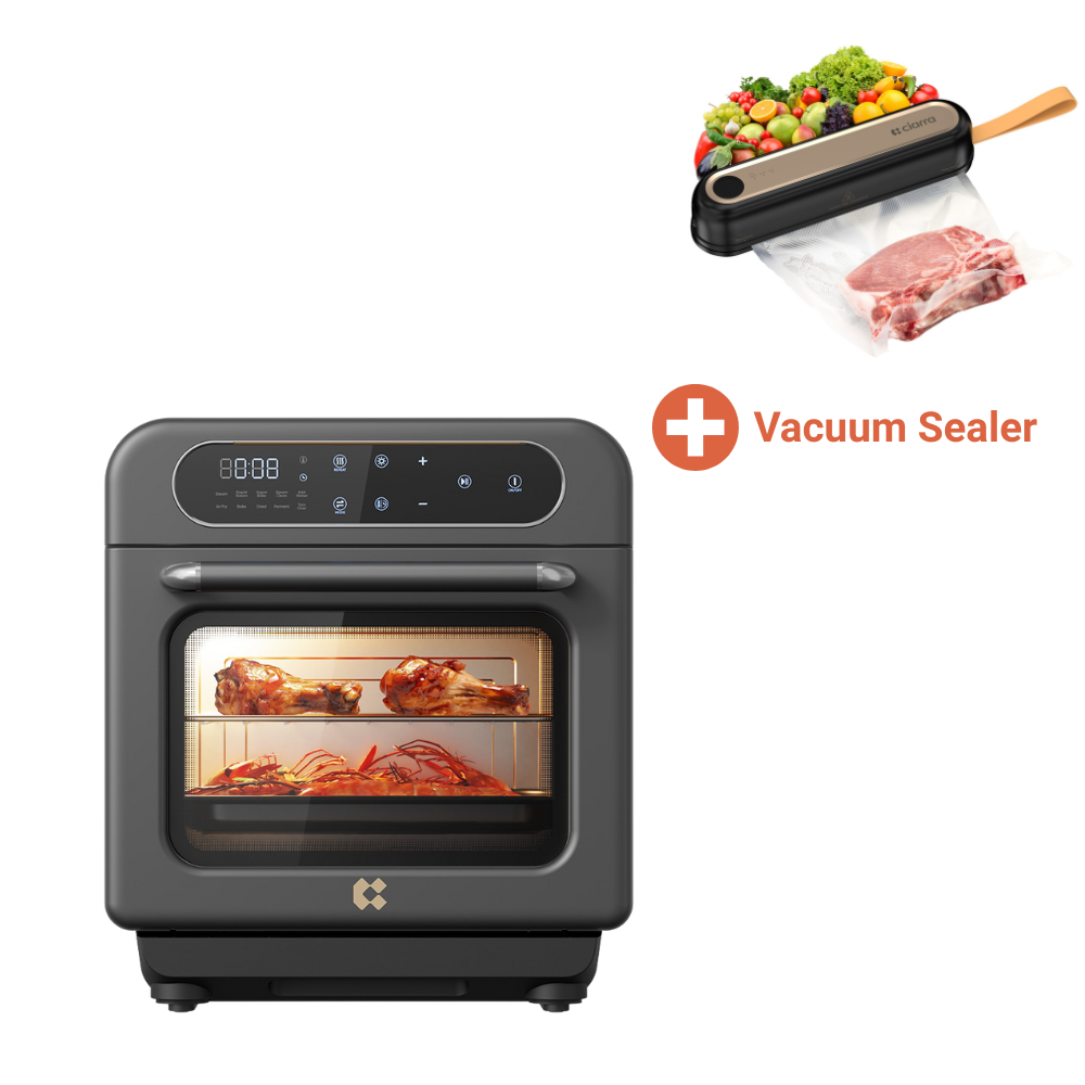 Gadgets Multifunctional Steam Air Fryer 1100W Countertop Oven, 8-In-1 Steam Oven - Ashy Cloud