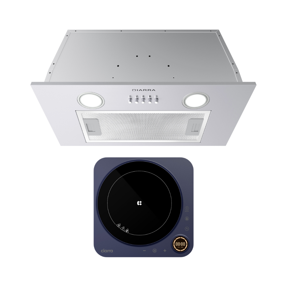 Gadgets 20 Inch Built-In Range Hood Insert, 650 CFM Ducted/Ductless Under Cabinet Vent Hood, Stainless Steel, 3-Speed Exhaust Fan, Push Button Control, LED Lighting - Silver