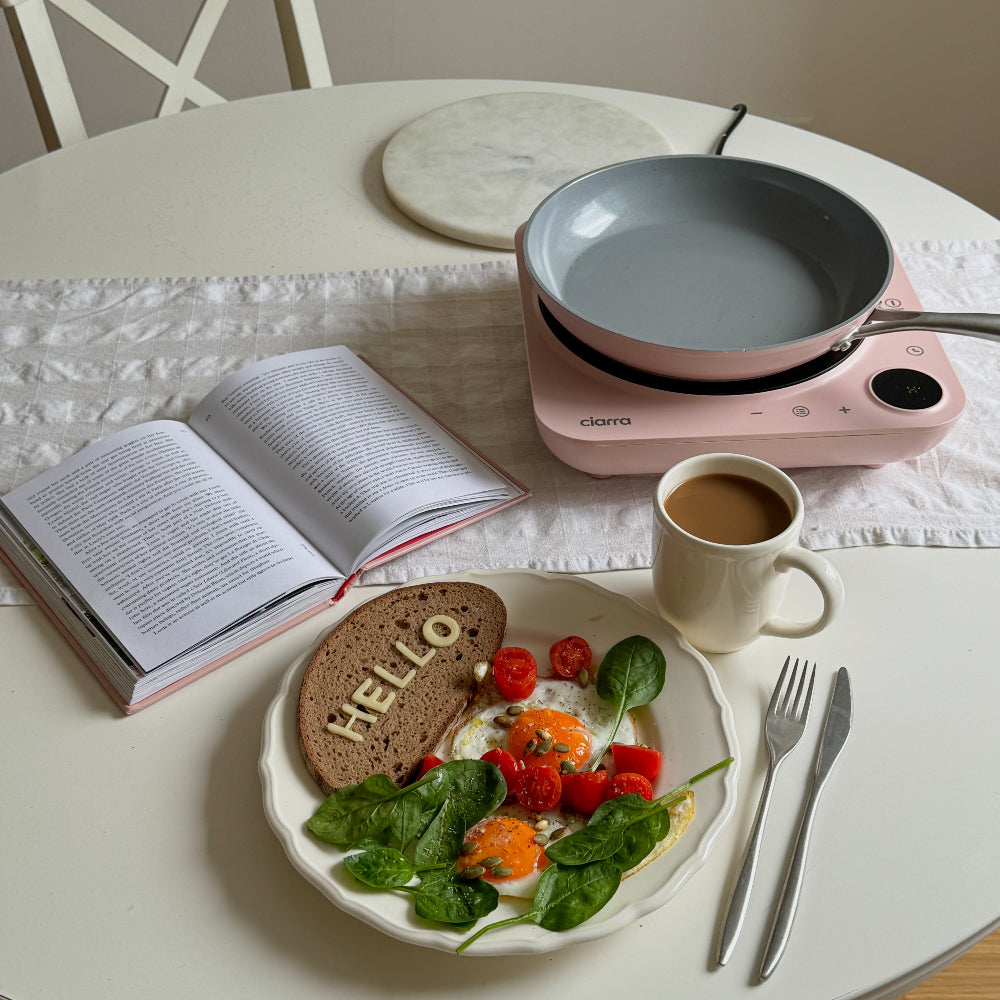 Gadgets Donut Pink Appliances Portable Induction Cooktop, Single Electric Induction Burner with 4-Hour Timer - Sakura Candy
