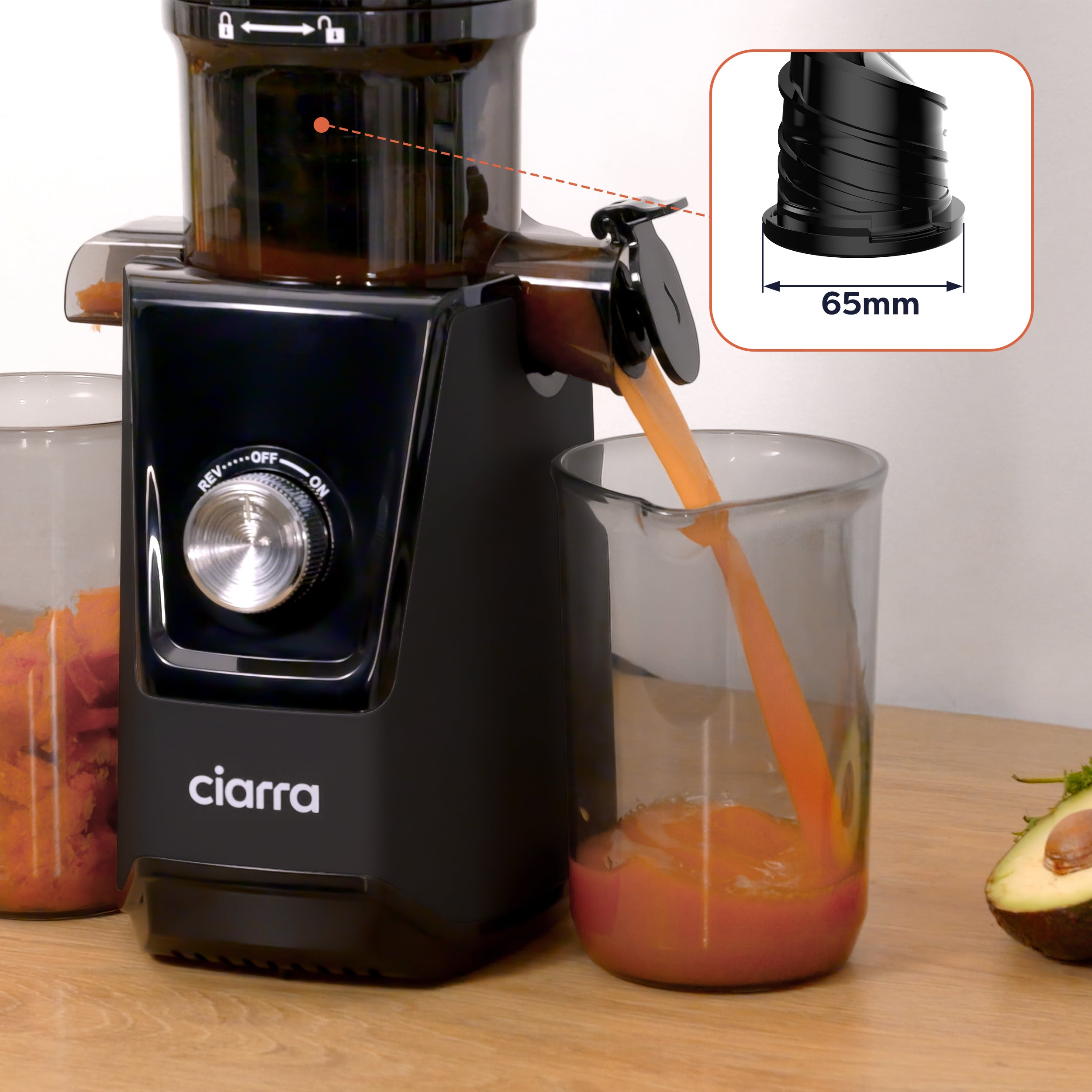 Gadgets High Yield Slow Juicer, 200W Cold Press Juicer Machine with 4.3" Large Feed Chute for Whole Fruits & Vegetables