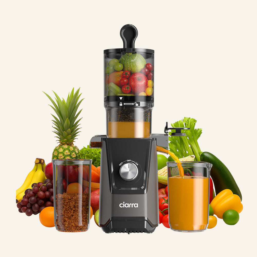 Gadgets High Yield Slow Juicer, 200W Cold Press Juicer Machine with 4.3" Large Feed Chute for Whole Fruits & Vegetables