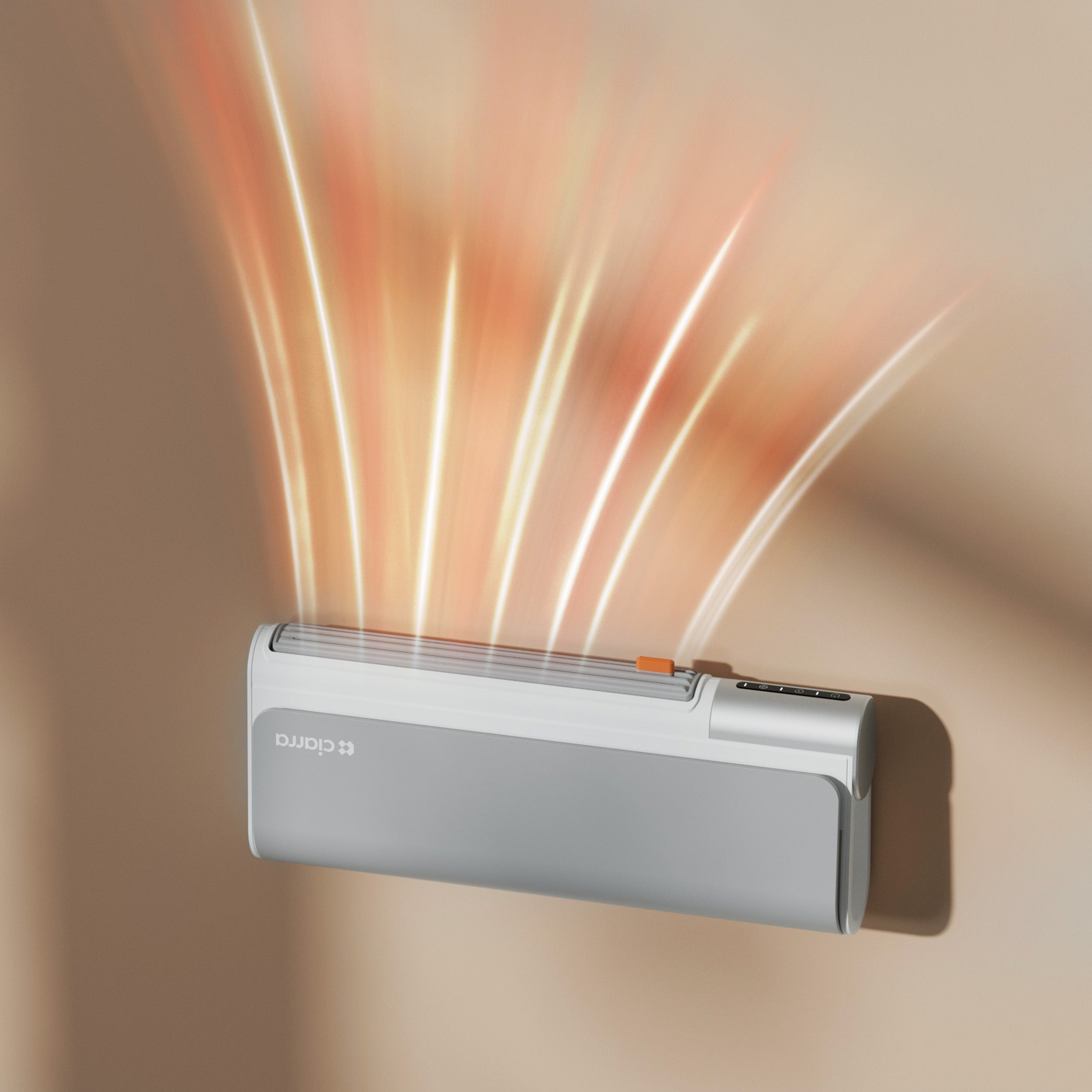 Gadgets Heater Fan Combo, Small Heater Ceramic Heater 3-Speed Fan Heater Combo with 4 Installation Modes: Desktop/Under-Desk/Wall/Standing, Portable Heater Fan Energy-Efficient & Space-Saving for Home & Office