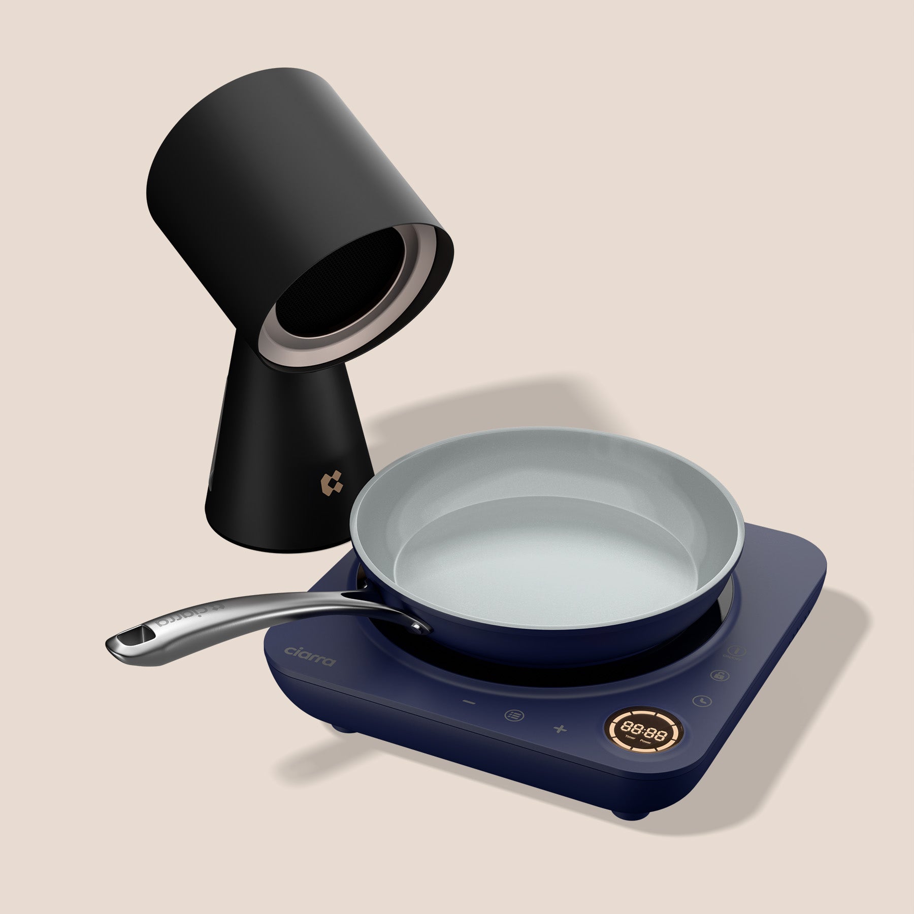 Gadgets Donut Portable Induction Cooktop, Single Electric Induction Burner with 4-Hour Timer - Midnight Dream