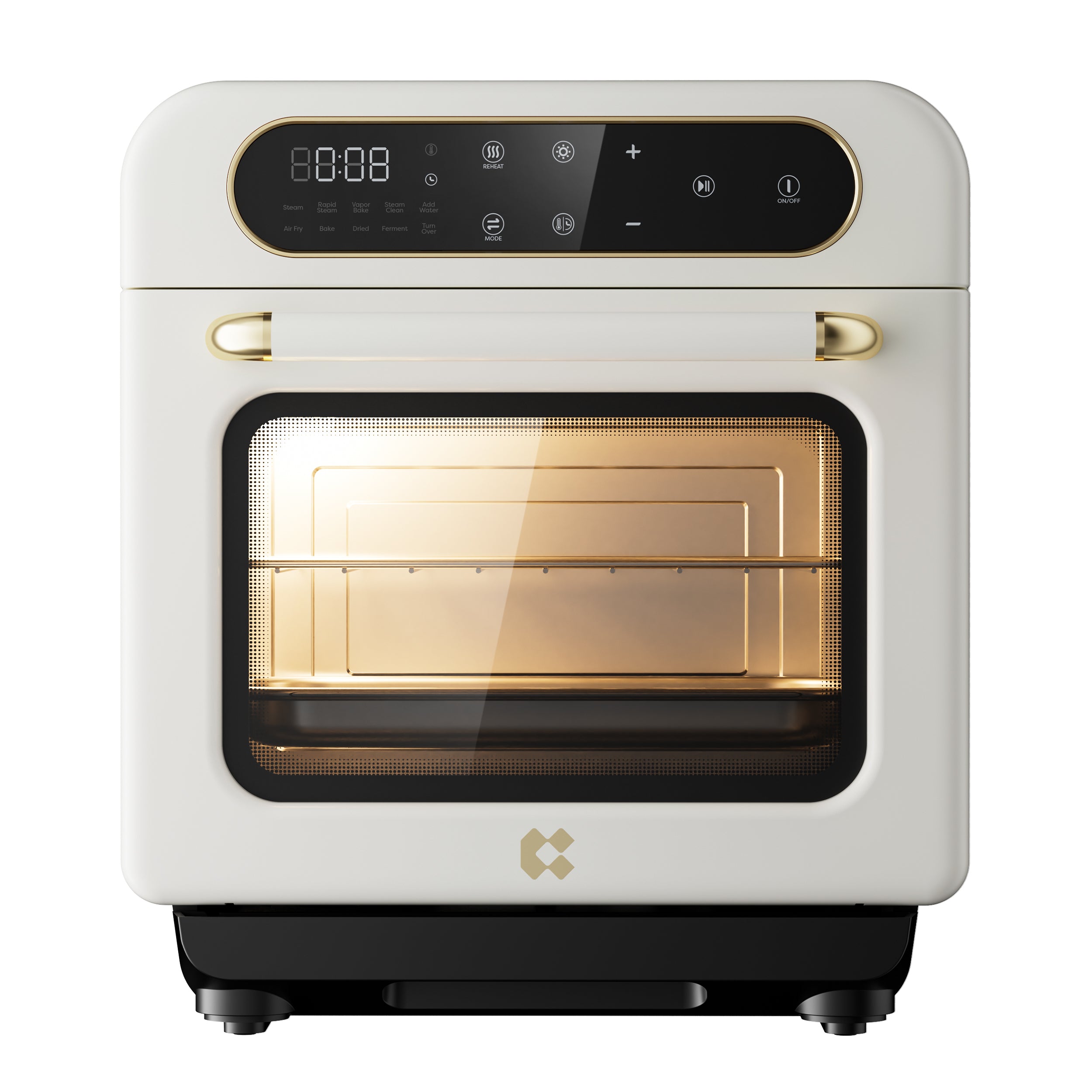 Gadgets Multifunctional Steam Air Fryer 1100W Countertop Oven, 8-In-1 Steam Oven - Ivory Mist