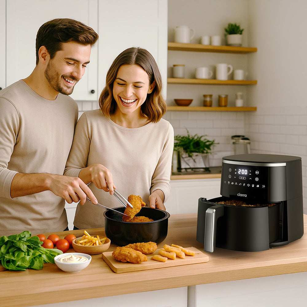 Gadgets 8-in-1 Air Fryer, 5.3 Qt Air Fryer with Nonstick and Dishwasher Safe Basket Low Fat Cooking, for Healthy & Crispy Fried Food