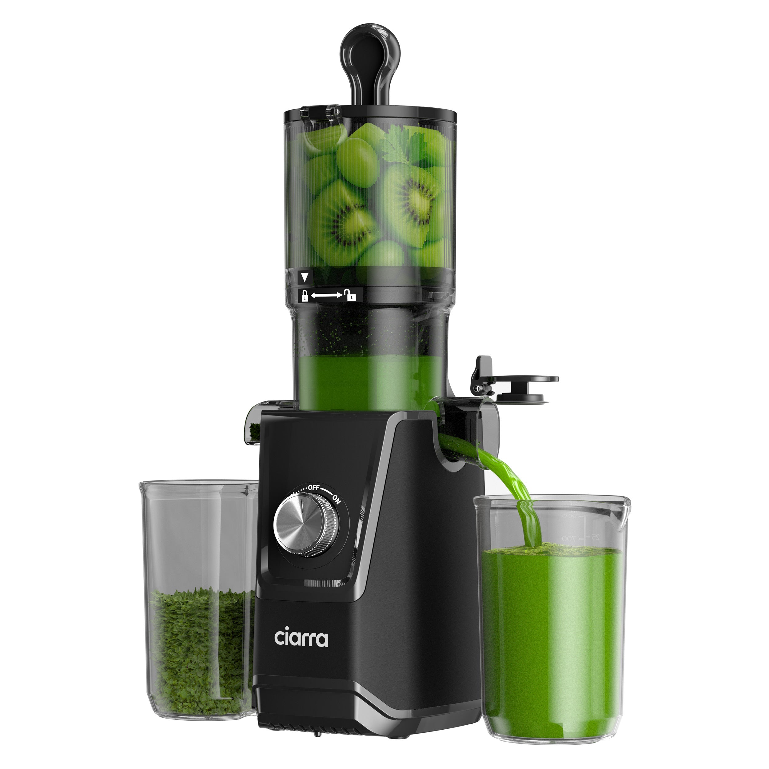 Gadgets High Yield Slow Juicer, 200W Cold Press Juicer Machine with 4.3" Large Feed Chute for Whole Fruits & Vegetables