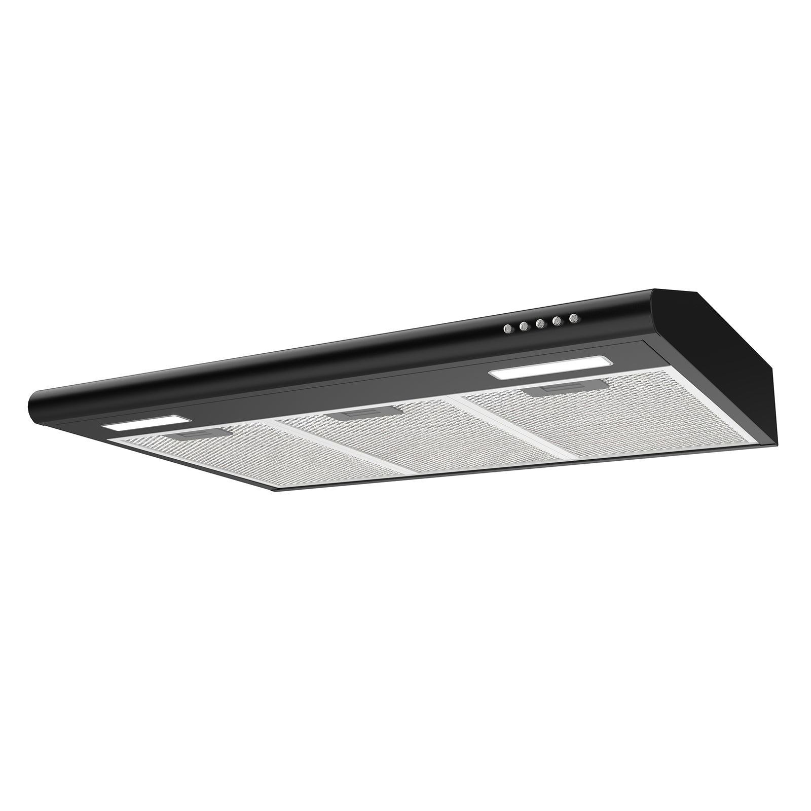 Gadgets 30 Inch Under Cabinet Range Hood, Stainless Steel Kitchen Vent Hood with 3-Speed Exhaust Fan, Ducted/Ductless Convertible - Black