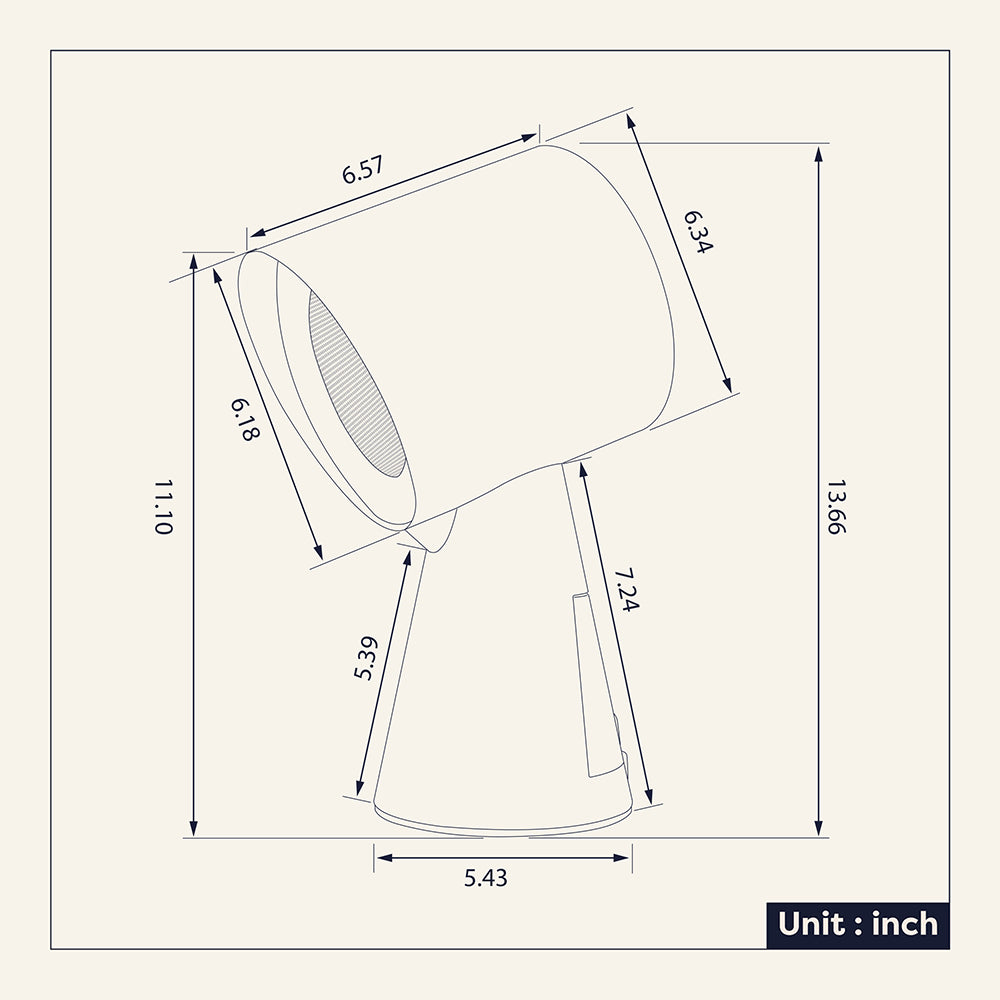 Gadgets Portable kitchen Air Cleaner, Portable Range Hood with Triple Filtration and 2-Speed Exhaust Fan - Shadow Noir