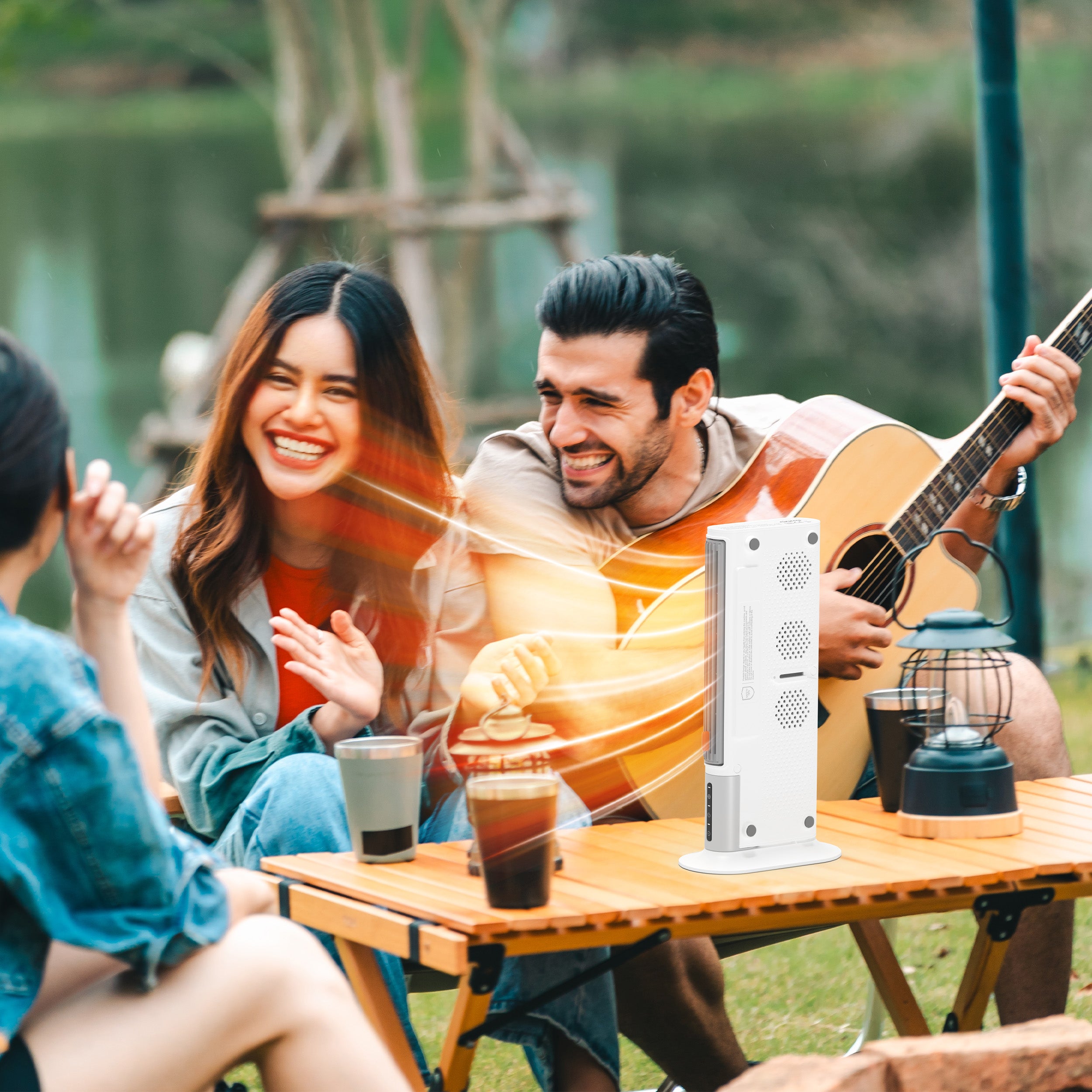 Gadgets Heater Fan Combo, Small Heater Ceramic Heater 3-Speed Fan Heater Combo with 4 Installation Modes: Desktop/Under-Desk/Wall/Standing, Portable Heater Fan Energy-Efficient & Space-Saving for Home & Office