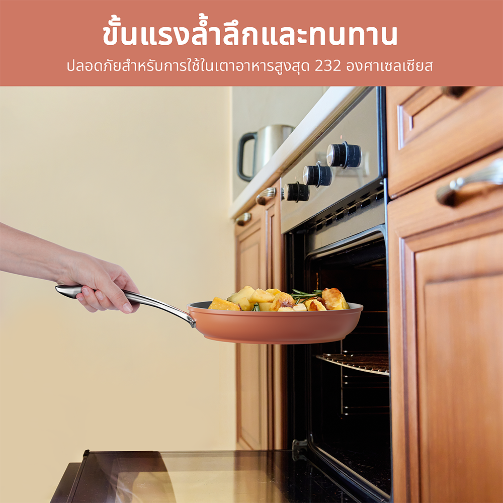 Gadgets กระทะเคลือบเซรามิก ไม่ติดกระทะ ปลอดสารพิษ ใช้ได้กับเตาแม่เหล็กไฟฟ้า