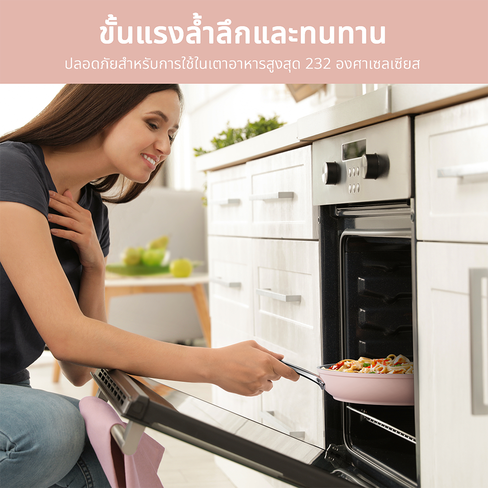 Gadgets กระทะเคลือบเซรามิก ไม่ติดกระทะ ปลอดสารพิษ ใช้ได้กับเตาแม่เหล็กไฟฟ้า