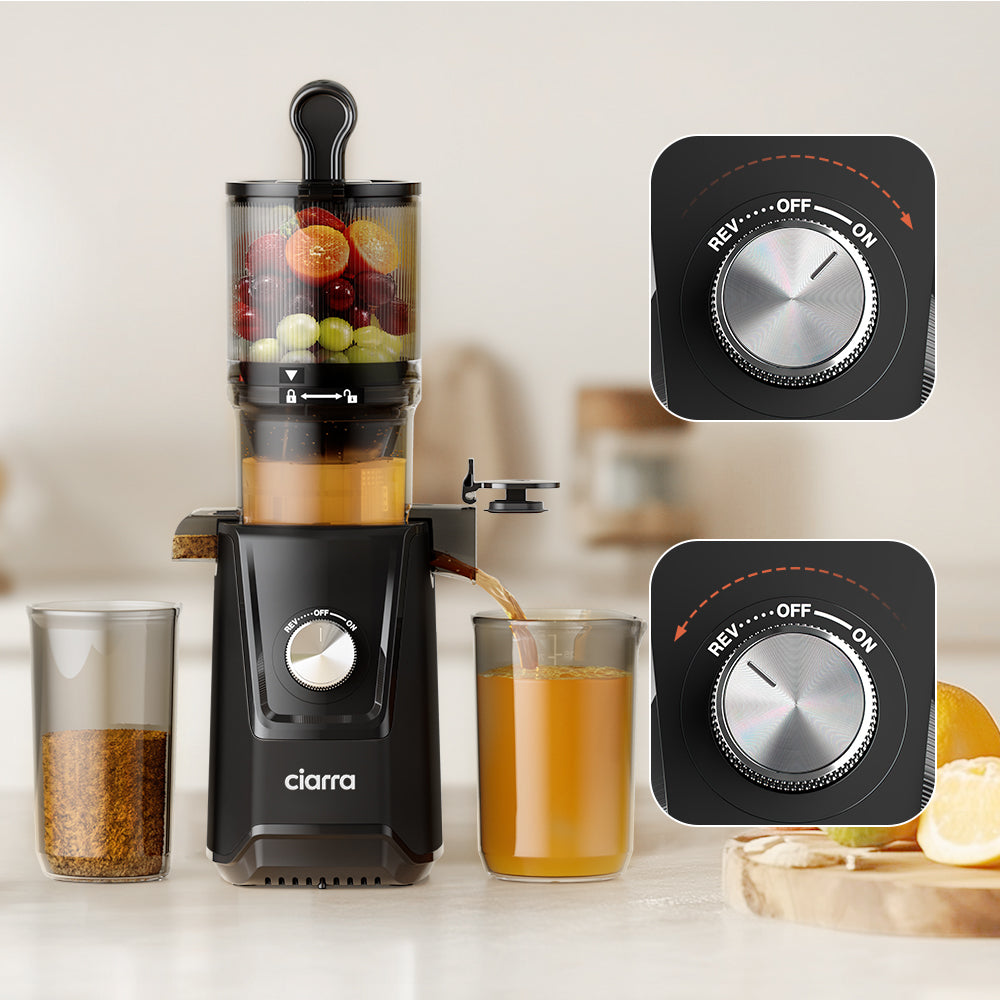 Gadgets High Yield Slow Juicer, 200W Cold Press Juicer Machine with 4.3" Large Feed Chute for Whole Fruits & Vegetables