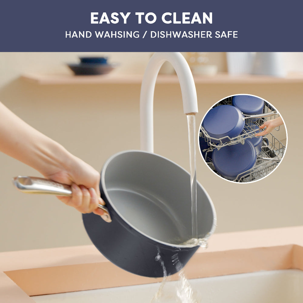 Gadgets Ceramic Nonstick Non-Toxic Sauce Pan, PTFE & PFOA Free Cookware - Midnight Dream