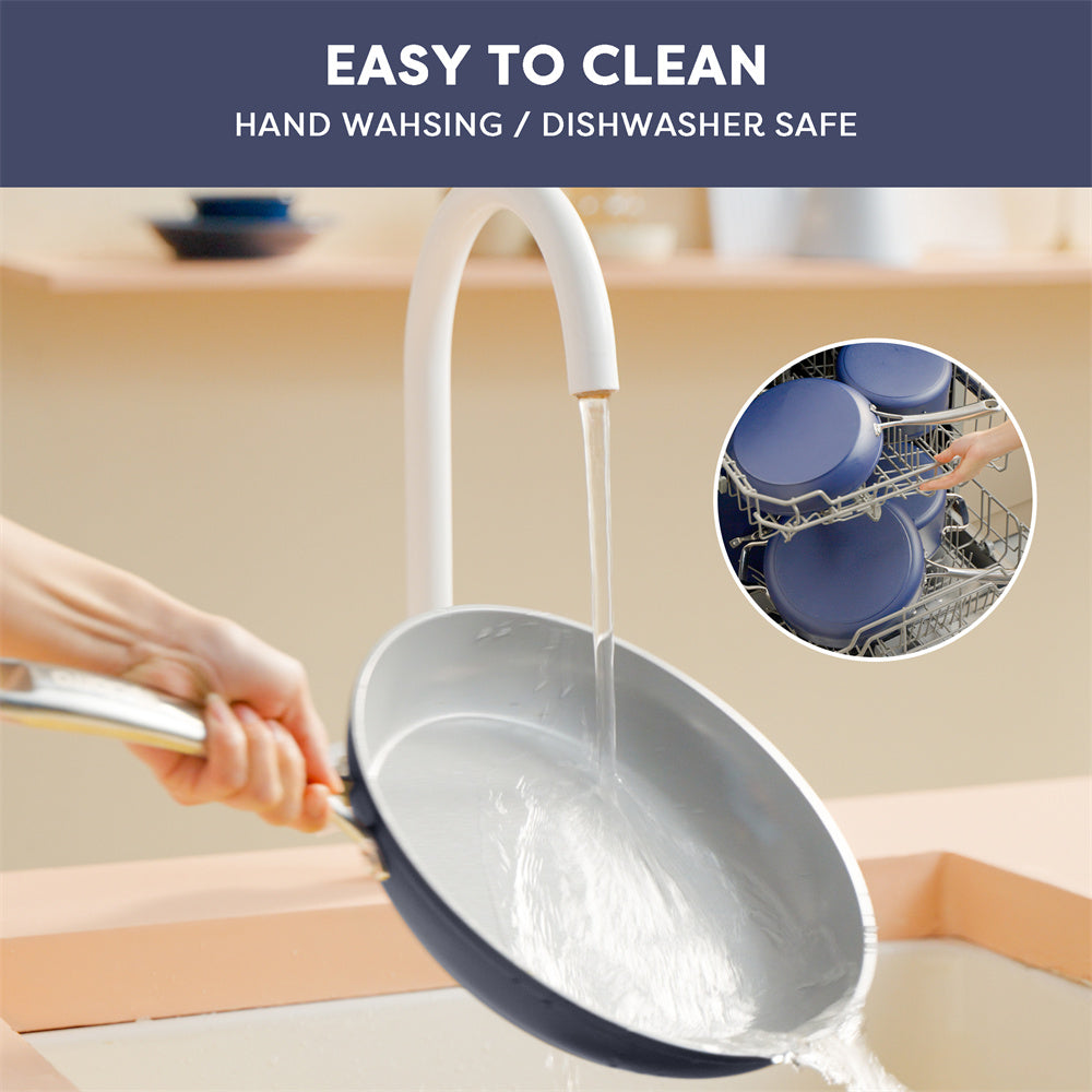 Gadgets Ceramic Nonstick Non-Toxic Frying Pan, Kitchen Induction cookware - Midnight Dream