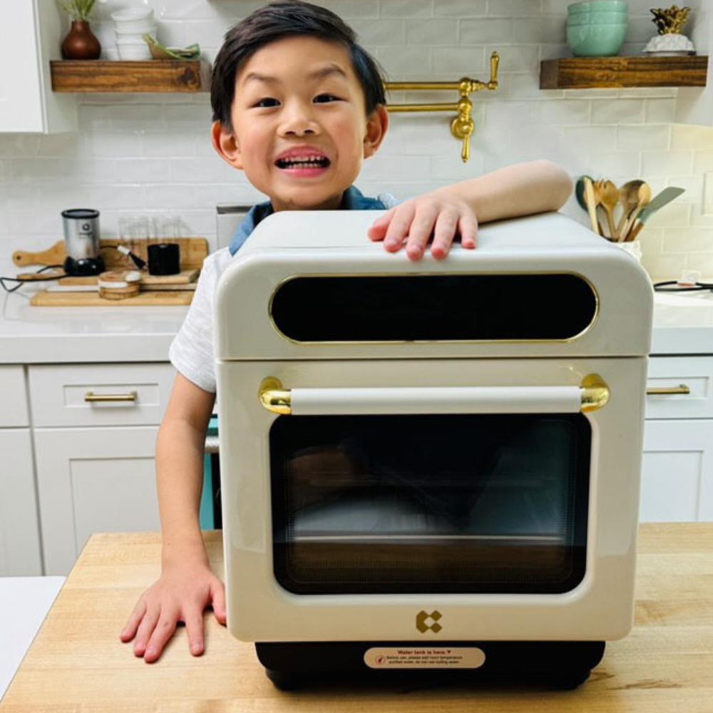 Gadgets Multifunctional Steam Air Fryer 1100W Countertop Oven, 8-In-1 Steam Oven - Ivory Mist