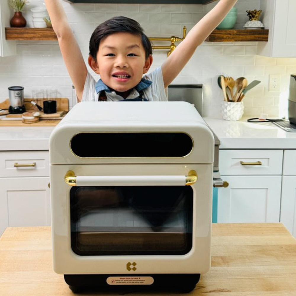 Gadgets Multifunctional Steam Air Fryer 1100W Countertop Oven, 8-In-1 Steam Oven - Ivory Mist