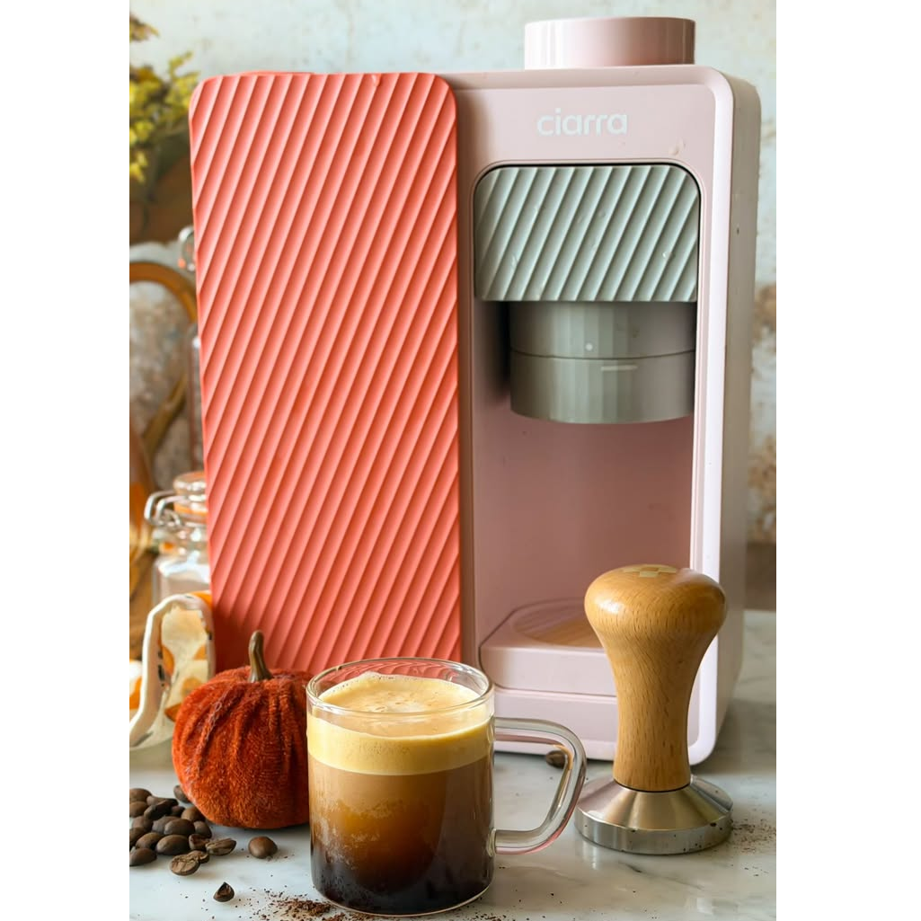 Gadgets Portable Espresso Coffee Machine & Pink Induction Cooktop Bundle, 15-Bar Coffee Maker with Smart Temp Control + Single Electric Induction Burner with 4-Hour Timer