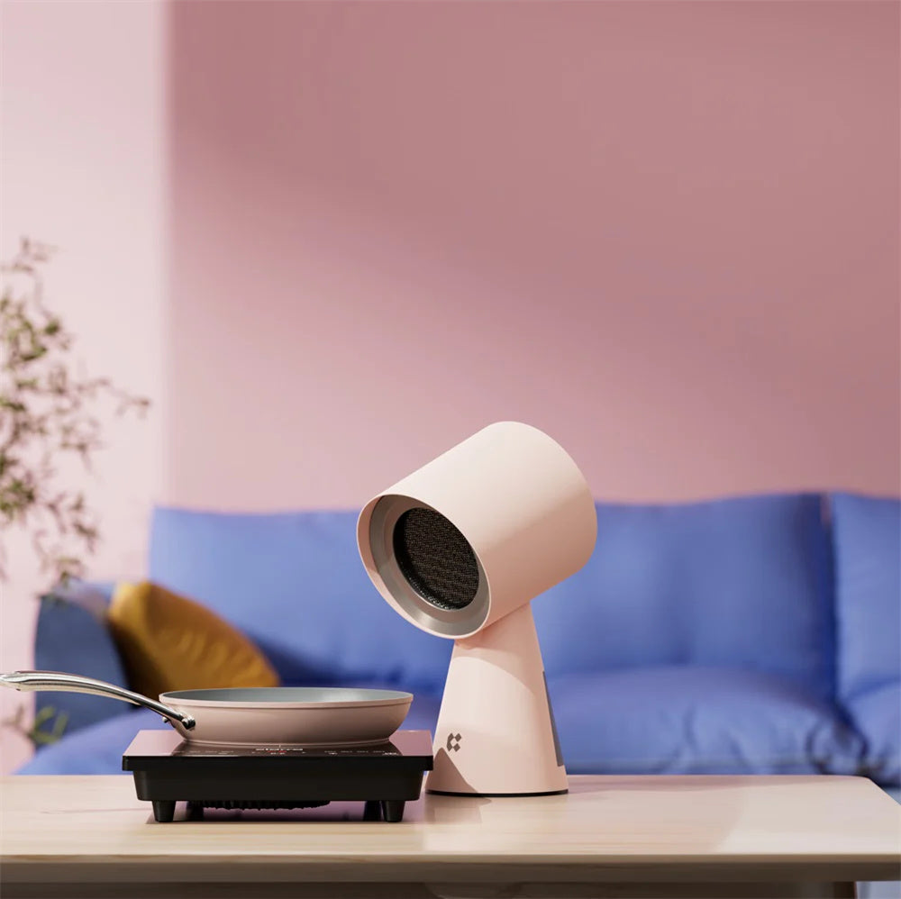 Gadgets เครื่องฟอกอากาศแบบพกพาสำหรับครัว ฮูดดูดควันแบบพกพาพร้อมระบบกรอง 3 ชั้นและพัดลมดูดอากาศ 2 ระดับ