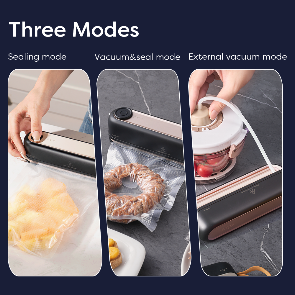 Gadgets Portable Wireless Vacuum Sealer Machine, Compact & Powerful Food Sealer with Vacuum & Seal mode, Sealing mode, External Vacuum Mode, Includes 5 Pcs of Vacuum Sealer Bags