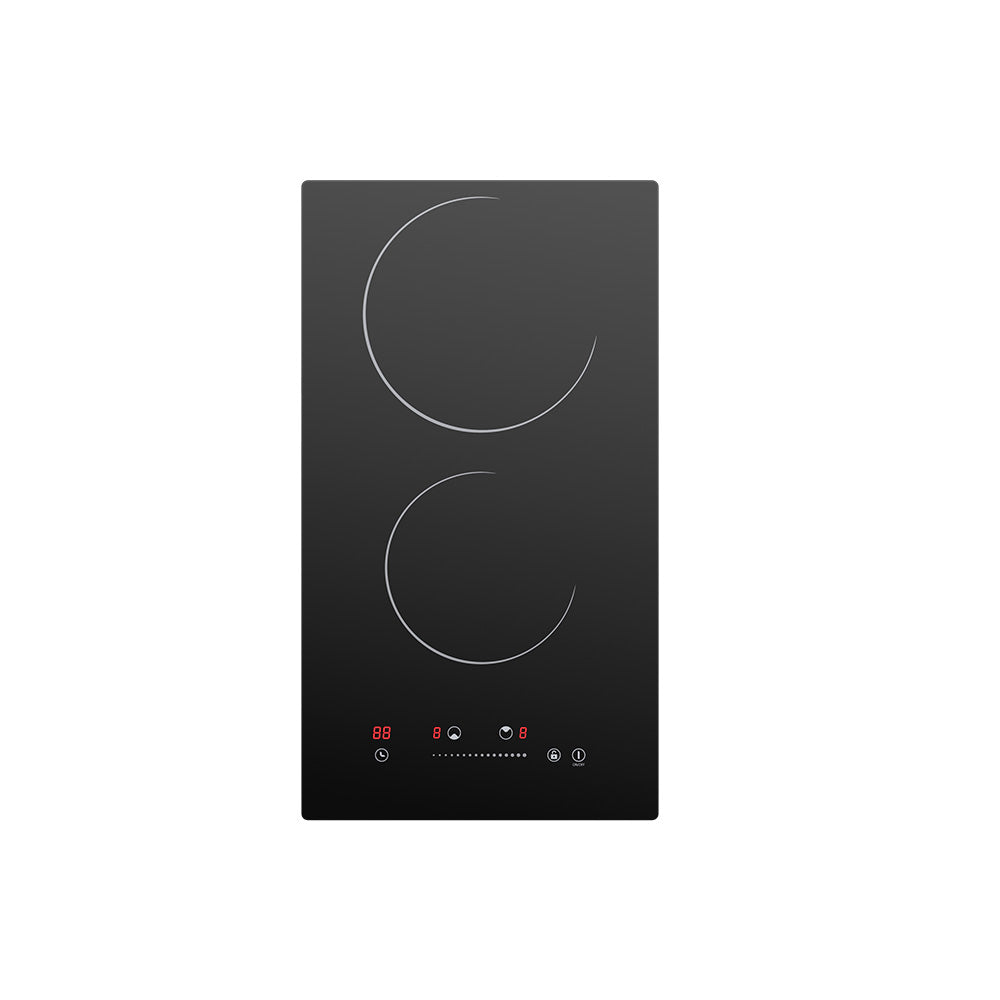 Gadgets Glass Ceramic Hob 2 Zone, 3000W Electric Countertop Burner, 9 Power Levels, Sensitive Touch Control, Black Crystal Glass Cooktop, Universal Cookware Compatibility, Safe & Easy to Clean