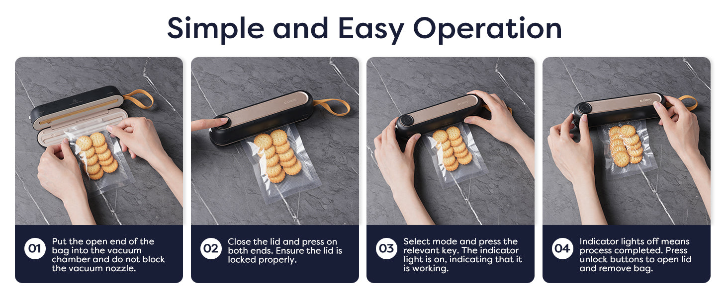 use vacuum sealer step by step picture