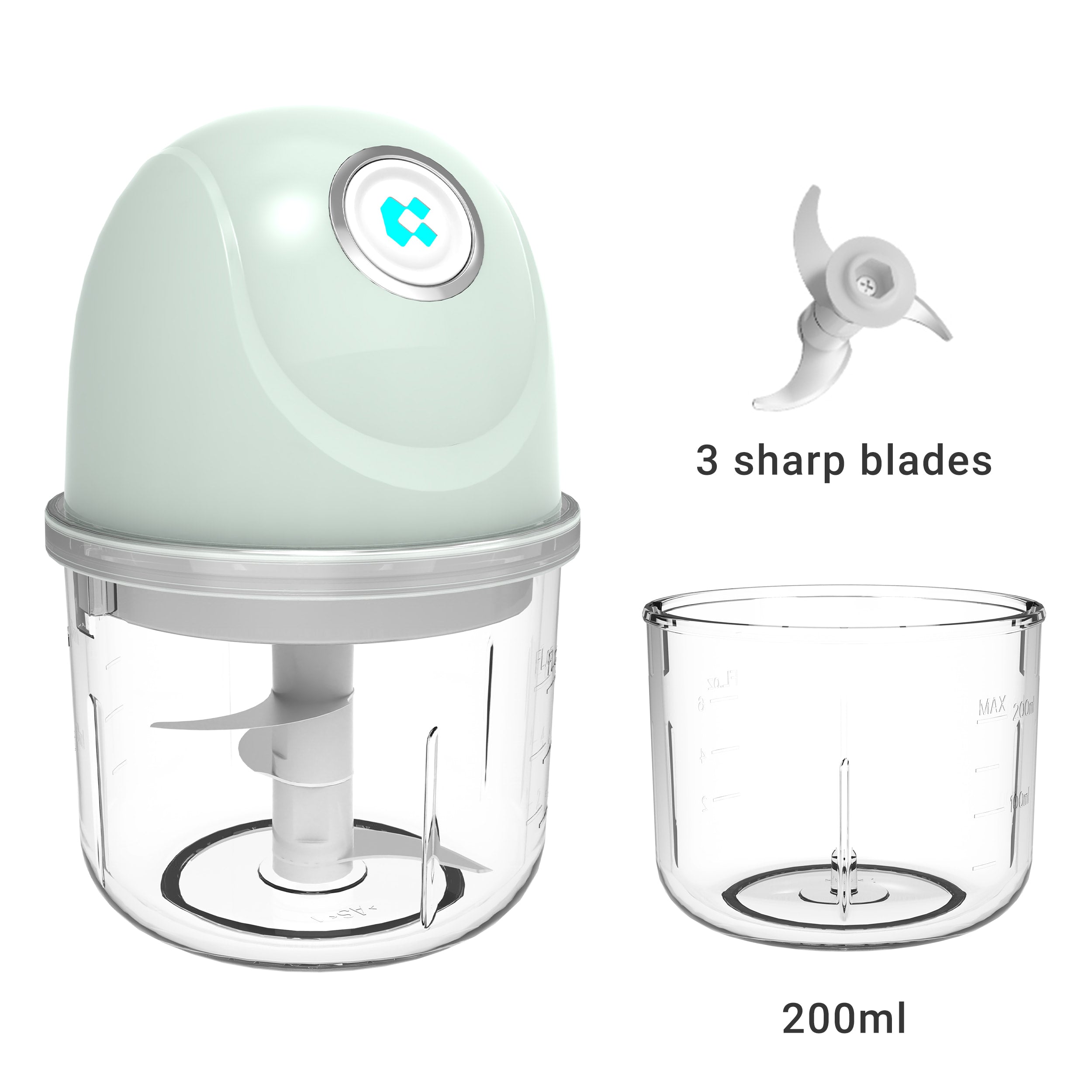 CIARRA Portable Versatile Wireless Electric Mini Food Chopper With USB CAMFPA01-OW