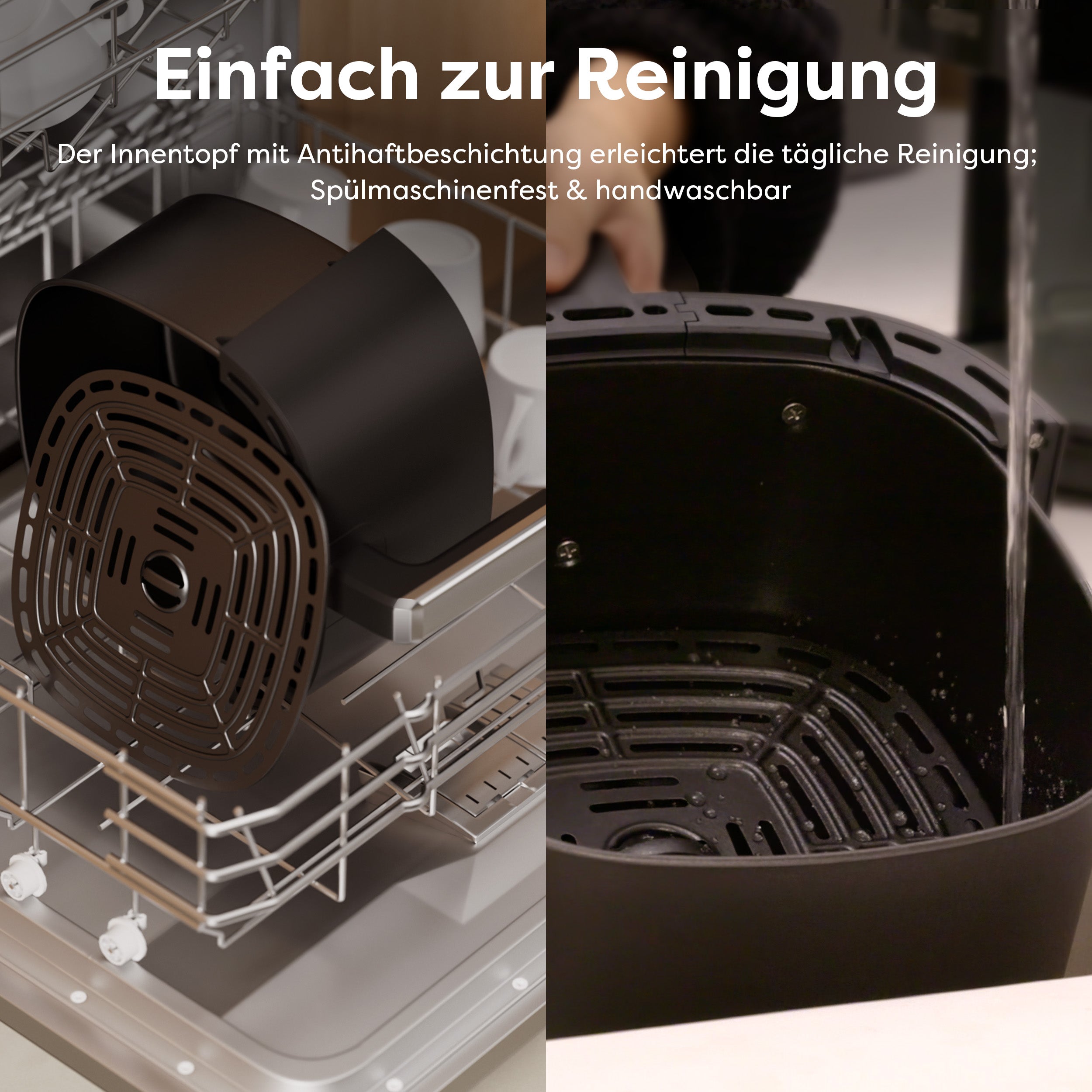 Gadgets 8-in-1 Heißluftfritteuse 5,3 Qt mit antihaftbeschichtetem, spülmaschinenfestem Korb – Fettarme Zubereitung für gesunde, knusprige Speisen