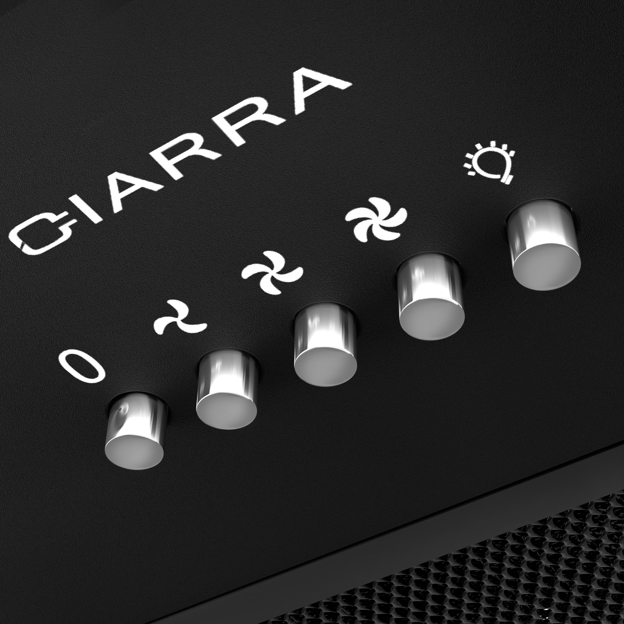 Gadgets 20 Inch Built-In Range Hood Insert, 650 CFM Ducted/Ductless Under Cabinet Vent Hood, Stainless Steel, 3-Speed Exhaust Fan, Push Button Control, LED Lighting - Black