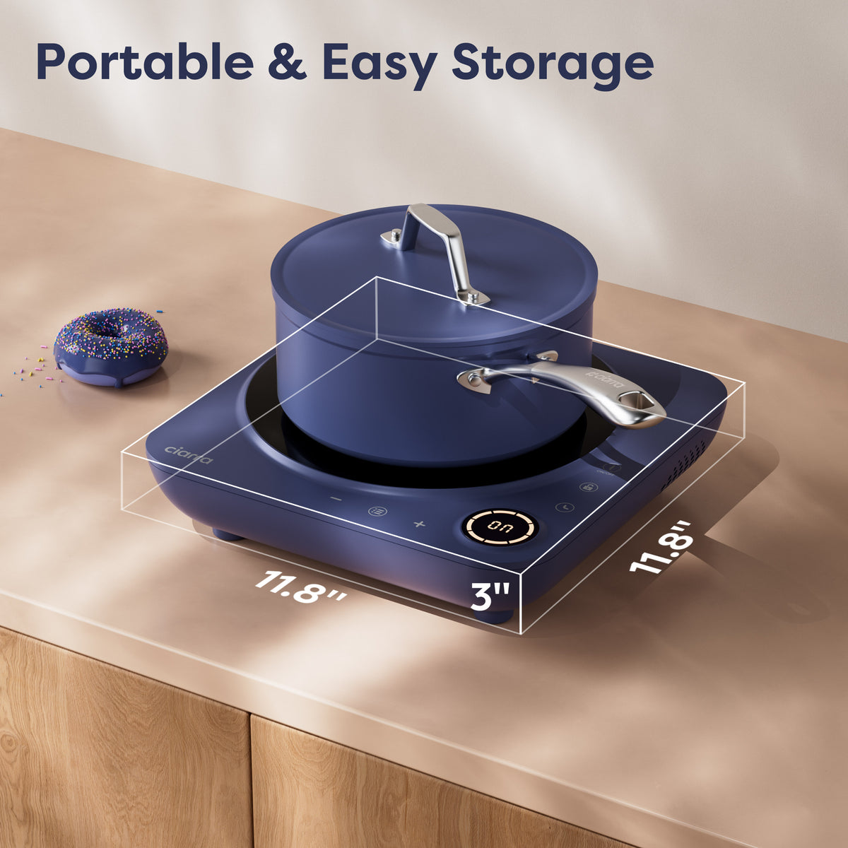Gadgets Donut Portable Induction Cooktop, Single Electric Induction Bu