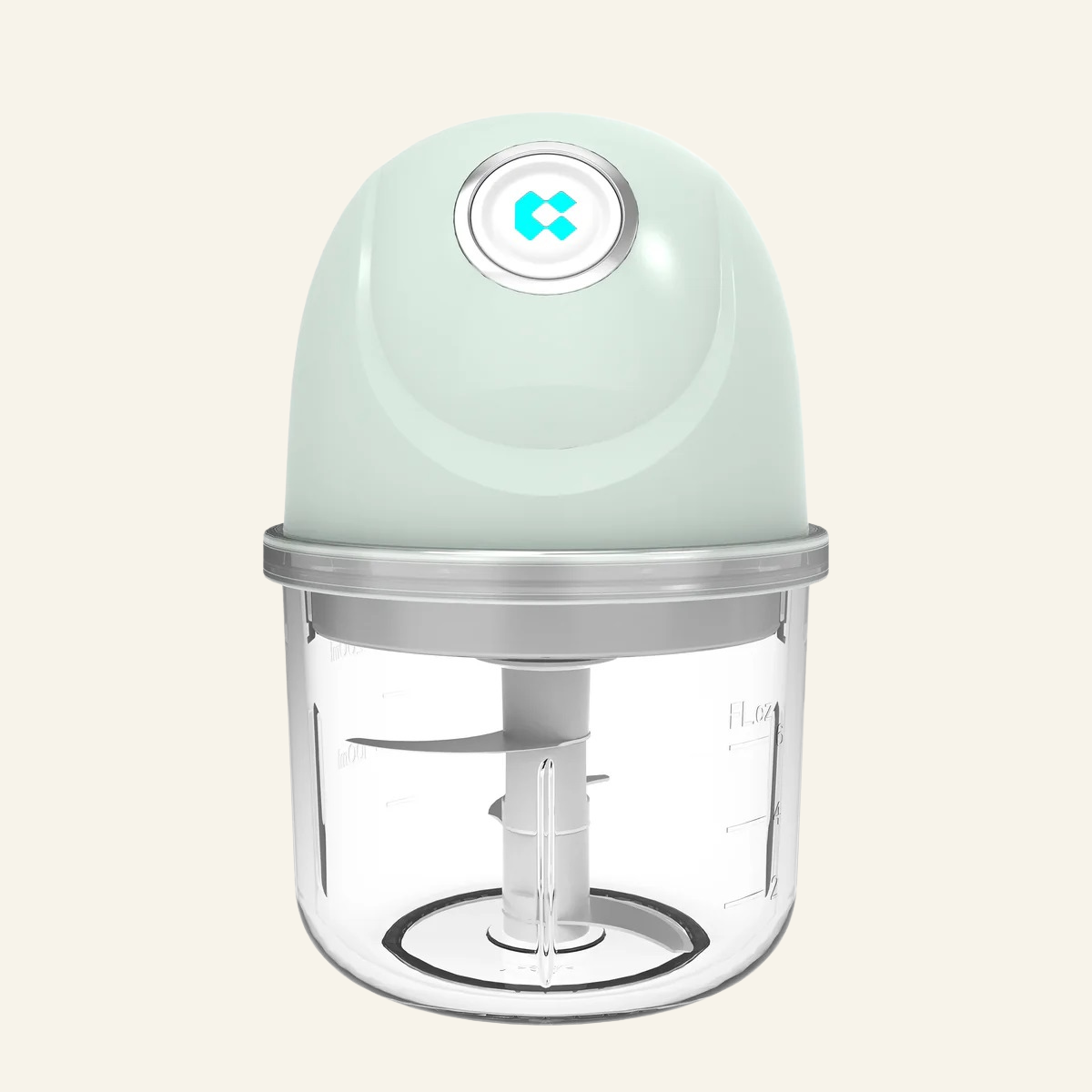 Gadgets Portable Multifunctional Wireless Electric Food Chopper, Mini Food Processor for Mincing, Chopping, Grinding, Blending and Meal Prep - Cream
