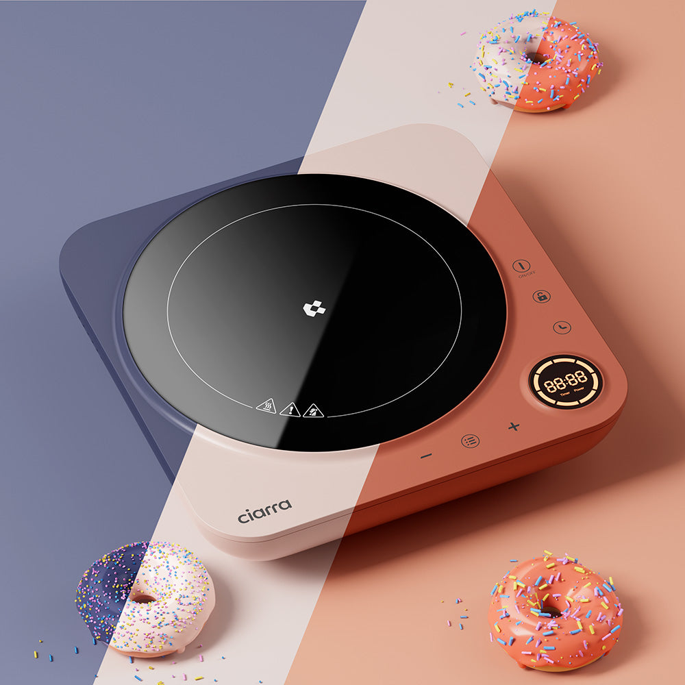 Gadgets 1500W Donut Induction Cooktop,Portable Electric Induction Burner - Orangina