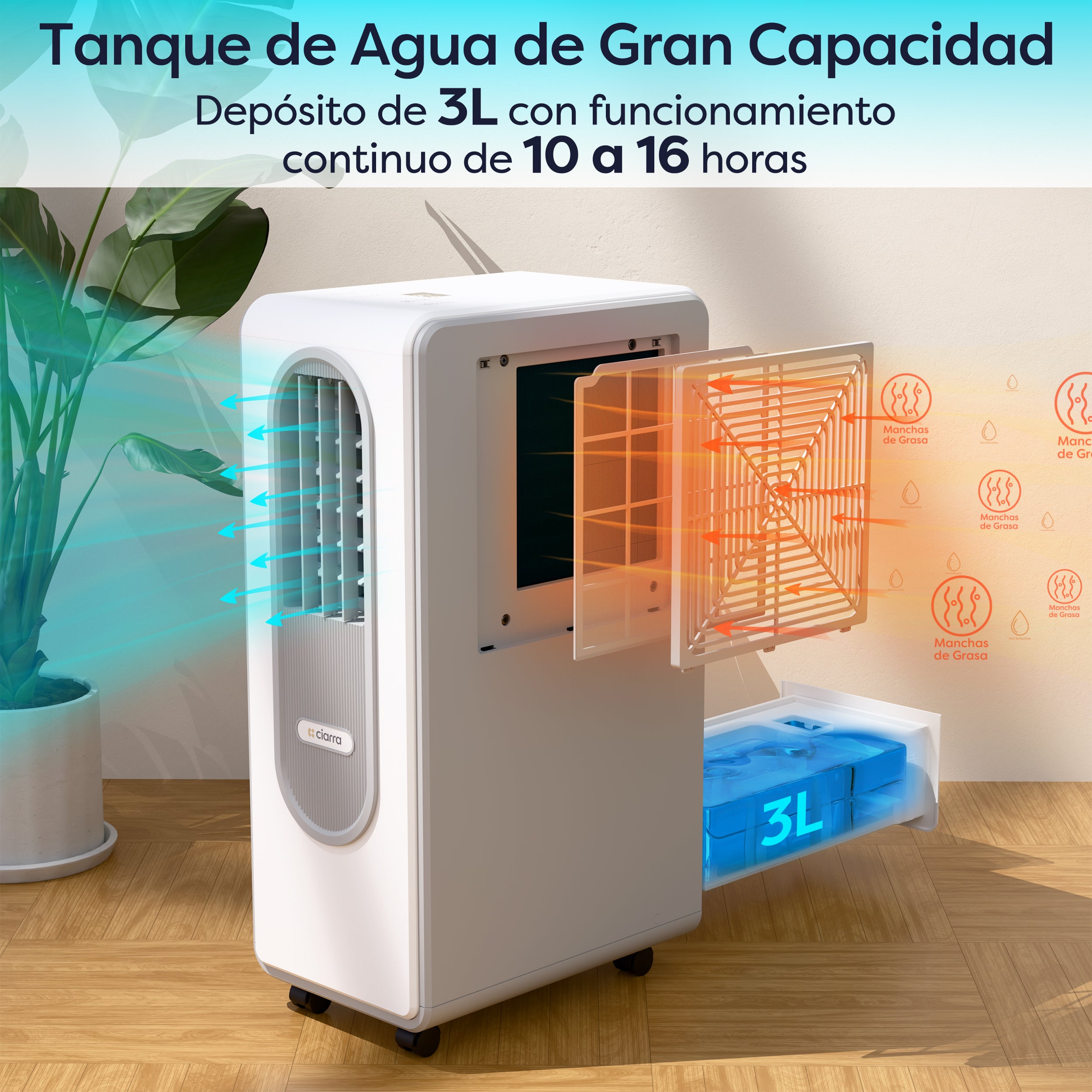 Gadgets Aire acondicionado portátil mini 3 en 1 sin conductos para coche y camping con refrigeración deshumidificación ventilador mando a distancia sin instalación ecológico y de bajo consumo