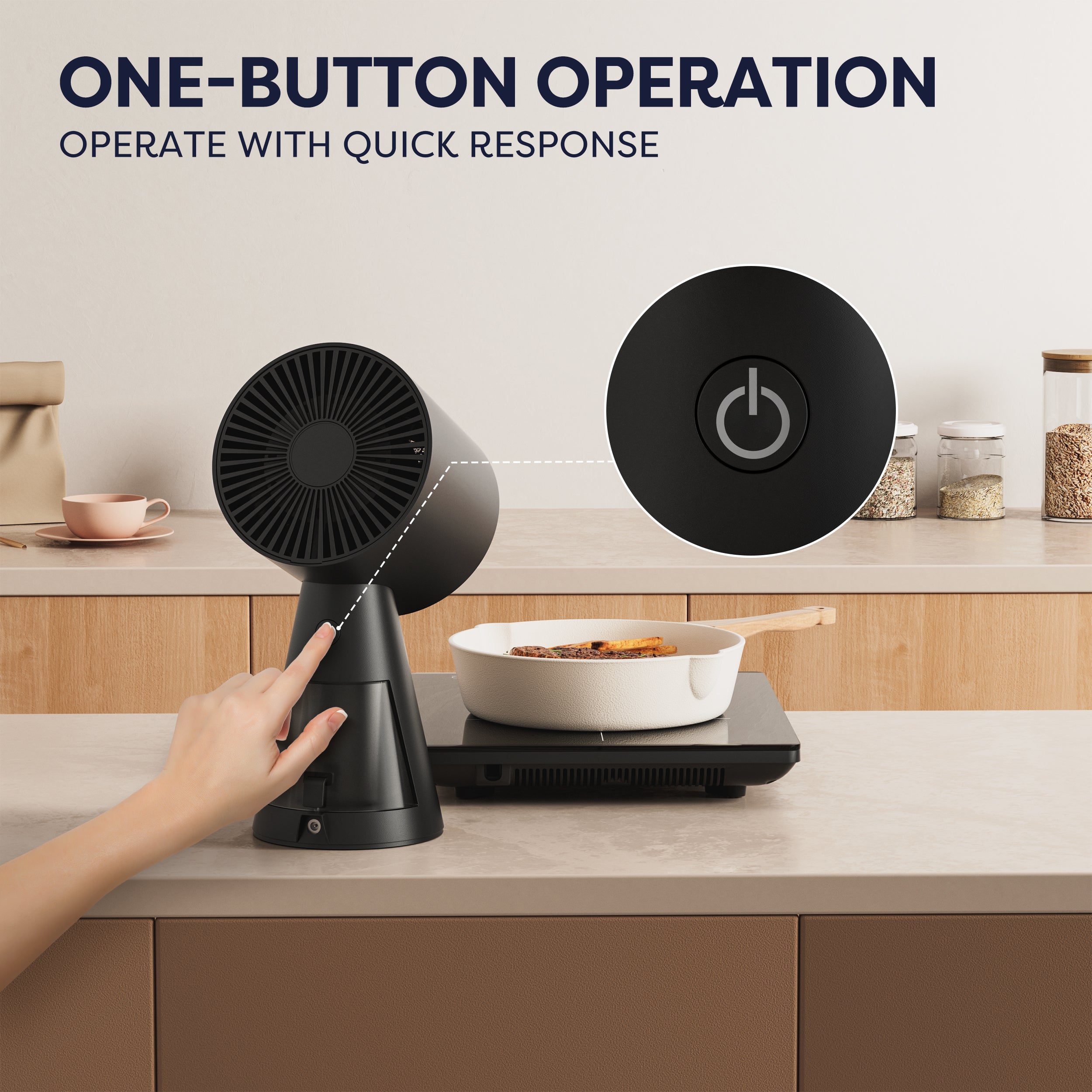 Gadgets Kitchen Cook & Go Trio : Donut Induction Cooktop & HOOD TO GO & Fry Pan