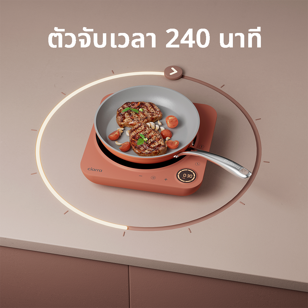 Gadgets เตาแม่เหล็กไฟฟ้าแบบพกพารุ่นโดนัท เตาเดี่ยวพร้อมตั้งเวลาทำอาหารได้สูงสุด 4 ชั่วโมง