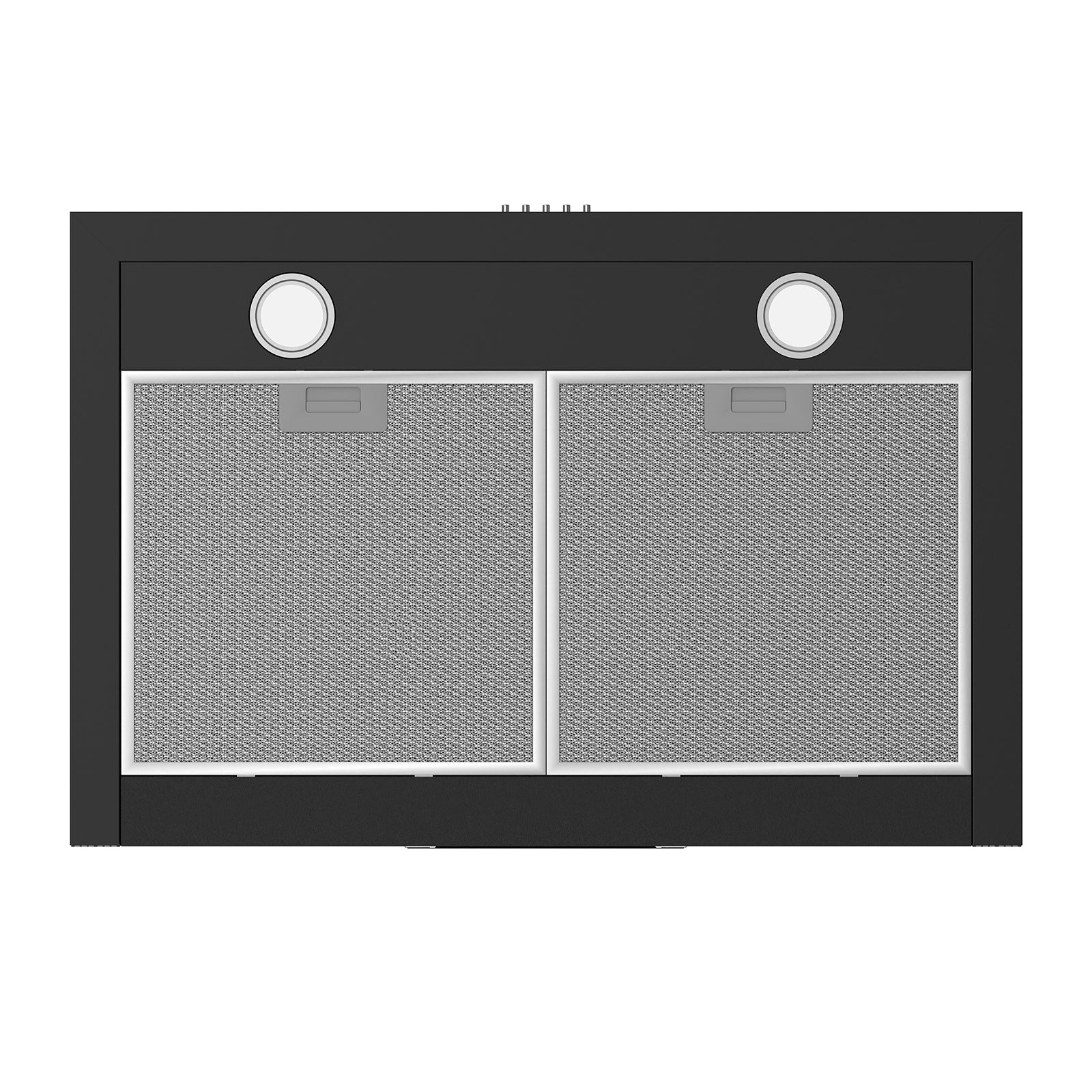 Gadgets 30 Inch Wall Mount Range Hood, 450 CFM Powerful & Quiet Ventilation, Convertible Ducted/Ductless, Push Button Control, Stainless Steel Kitchen Hood - Black