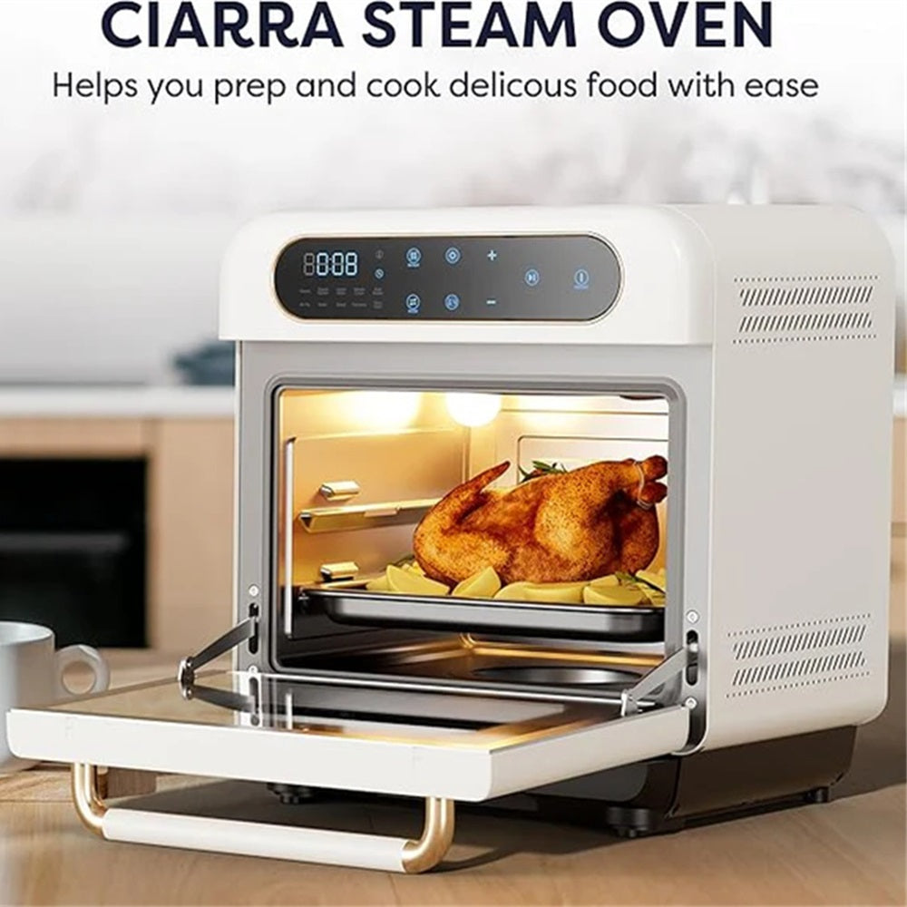 Gadgets Multifunctional Steam Air Fryer 1100W Countertop Oven - Ivory Mist