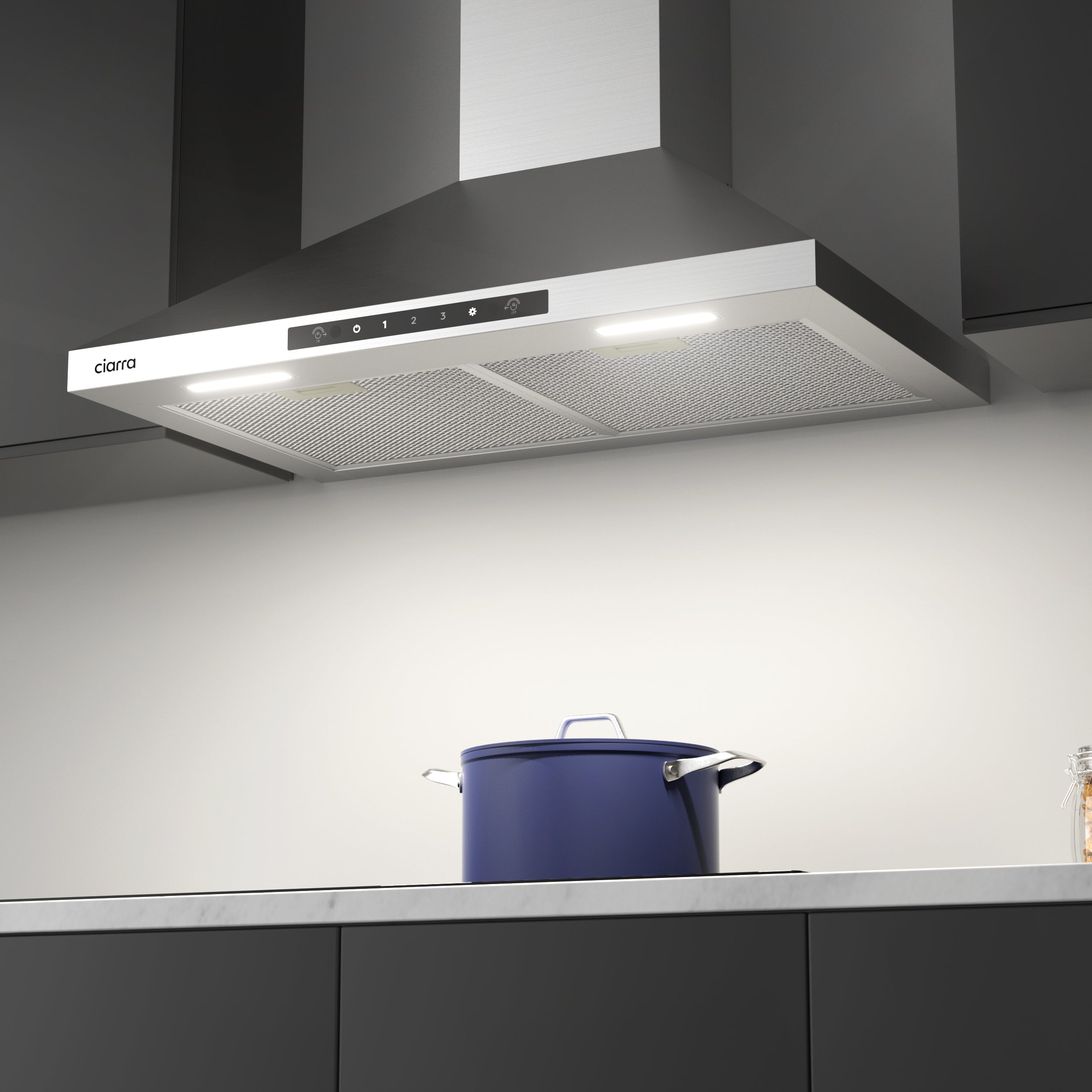 Gadgets 30 Inch Stainless Steel Range Hood, 650 CFM, Quiet Ventilation with Wave Gesture & Touch Control, LED Lighting, Ducted/Ductless, Energy Efficient