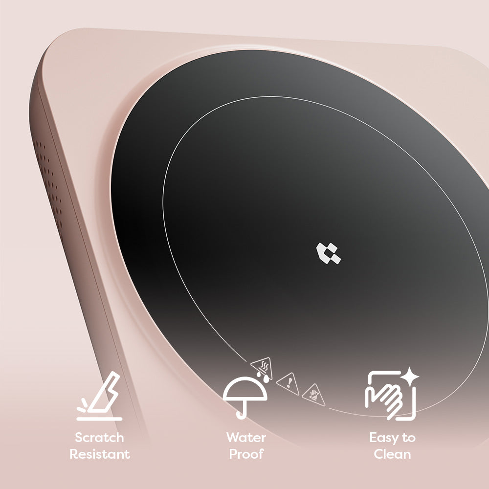 Gadgets Portable Espresso Coffee Machine & Pink Induction Cooktop Bundle, 15-Bar Coffee Maker with Smart Temp Control + Single Electric Induction Burner with 4-Hour Timer