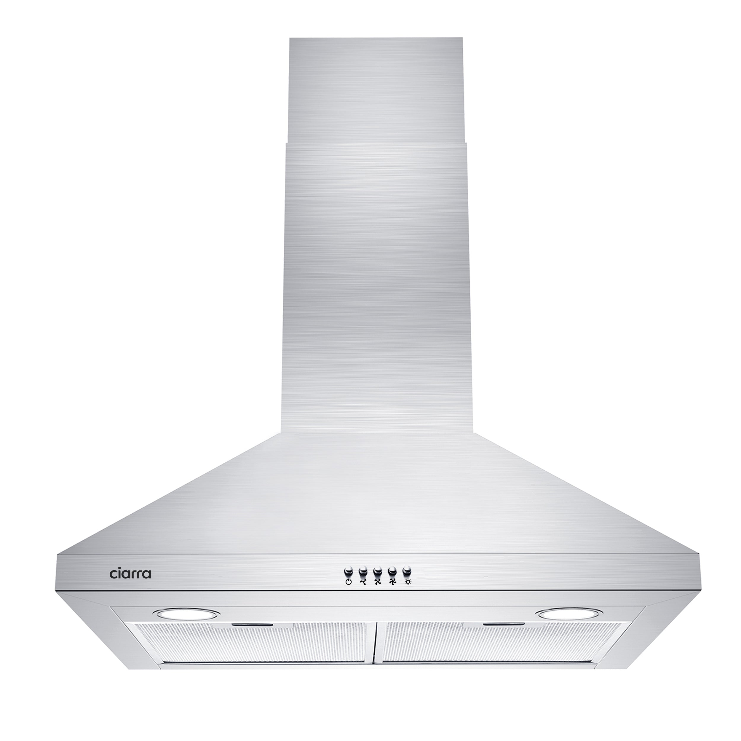 CIARRA 30 Inch Wall Mount Range Hood with 3-speed Extraction CAS75206P-OW