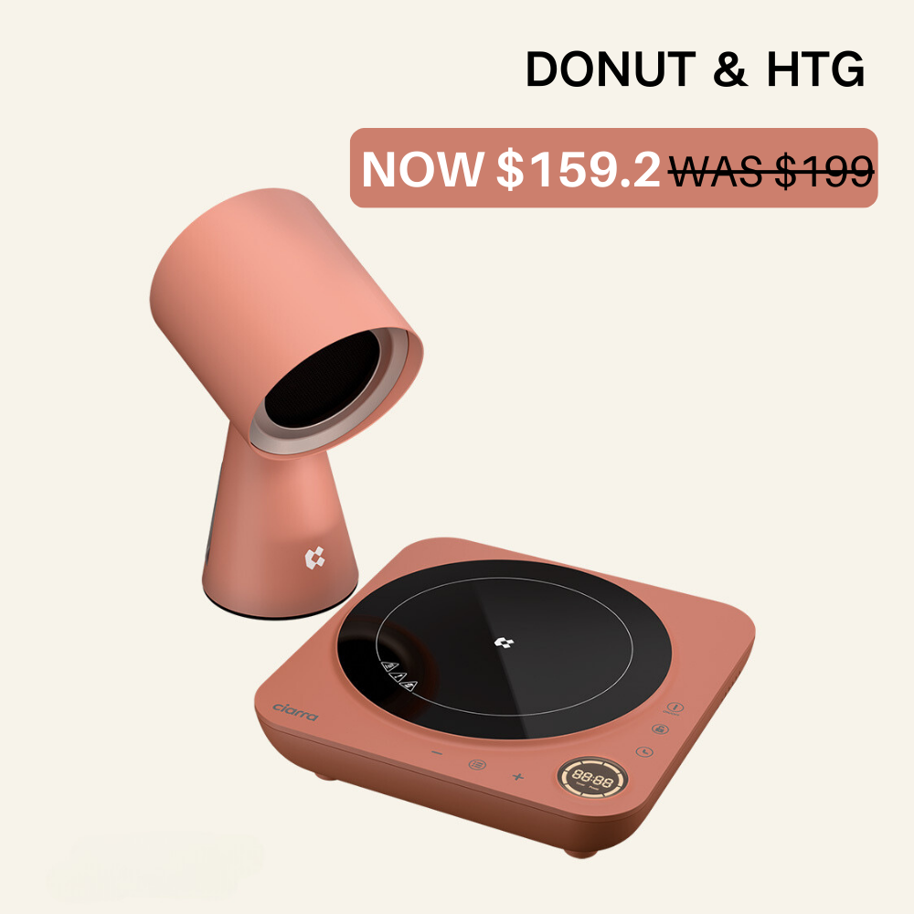 Gadgets Kitchen CookVent Duo Bundle 1 : Donut Induction Cooktop & HOOD TO GO