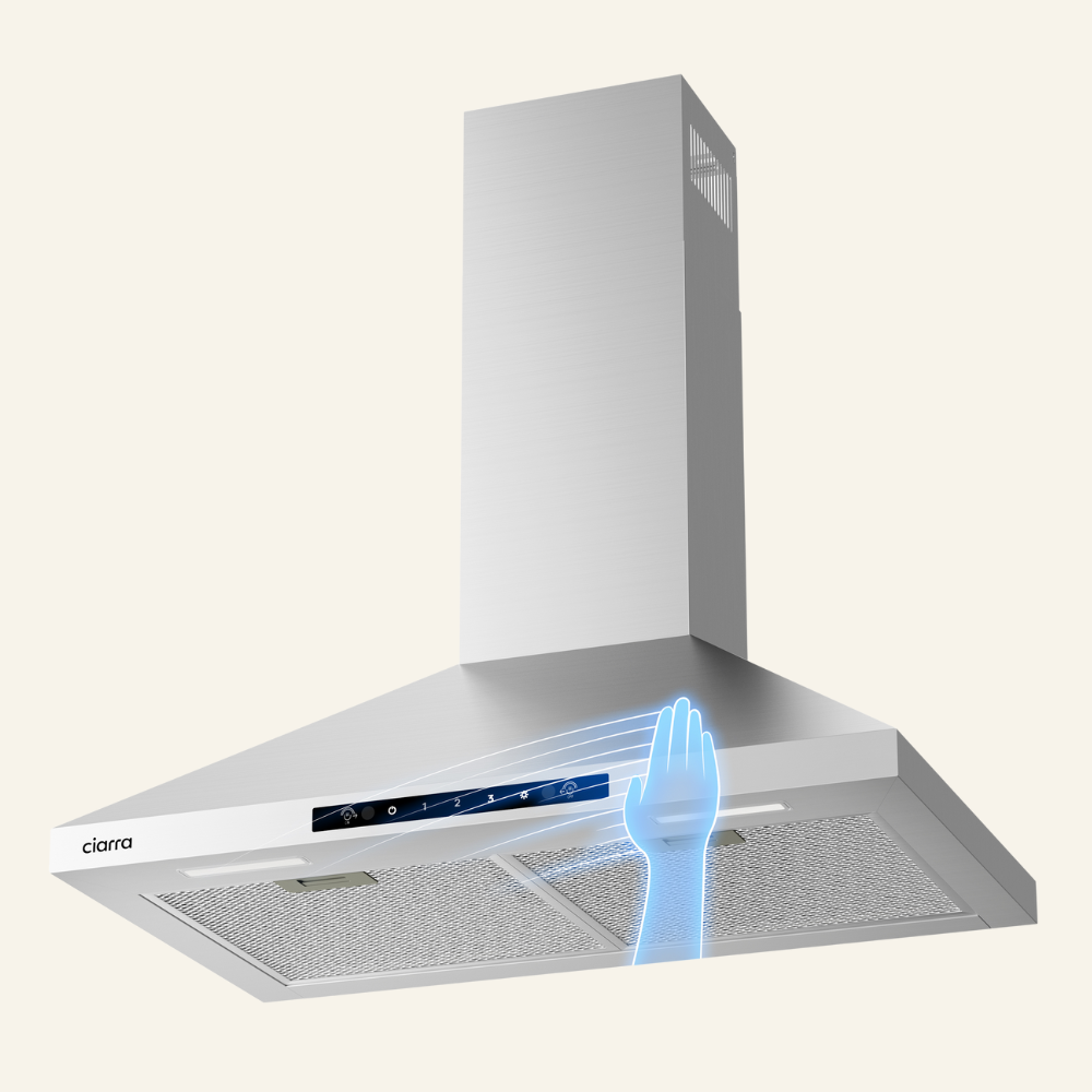 Gadgets 30 Inch Stainless Steel Range Hood, 650 CFM, Quiet Ventilation with Wave Gesture & Touch Control, LED Lighting, Ducted/Ductless, Energy Efficient