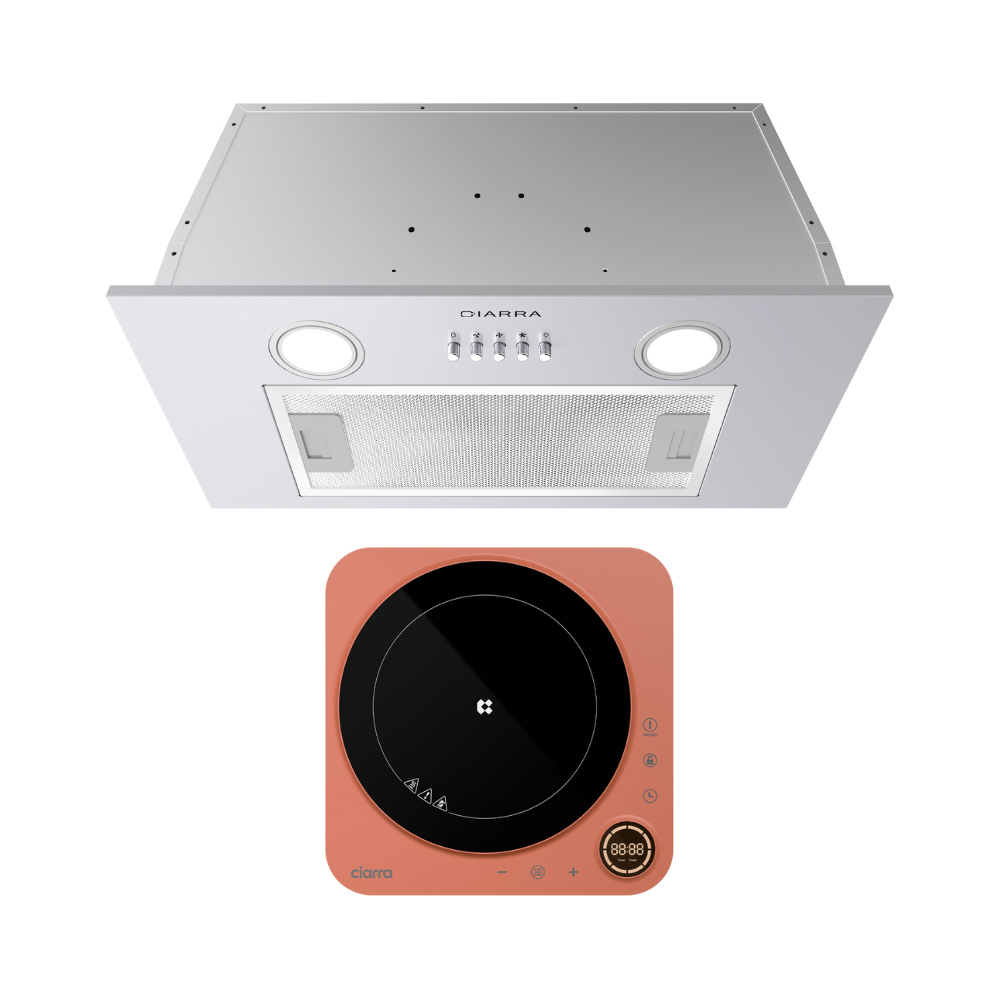 Gadgets 20 Inch Built-In Range Hood Insert, 650 CFM Ducted/Ductless Under Cabinet Vent Hood, Stainless Steel, 3-Speed Exhaust Fan, Push Button Control, LED Lighting - Silver