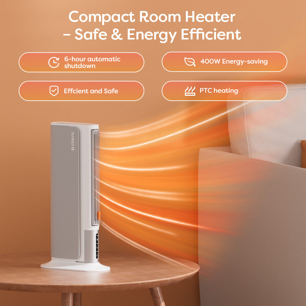 Gadgets Heater Fan Combo, Small Heater Ceramic Heater 3-Speed Fan Heater Combo with 4 Installation Modes: Desktop/Under-Desk/Wall/Standing, Portable Heater Fan Energy-Efficient & Space-Saving for Home & Office