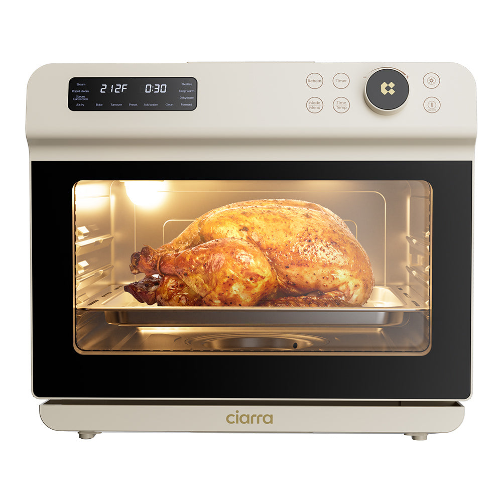Gadgets 12-in-1 Multifunctional Steam & Air Fryer Countertop Oven, 25.4QT Large-Capacity 1600W Steam Oven with Smart Timing & Precision Cooking