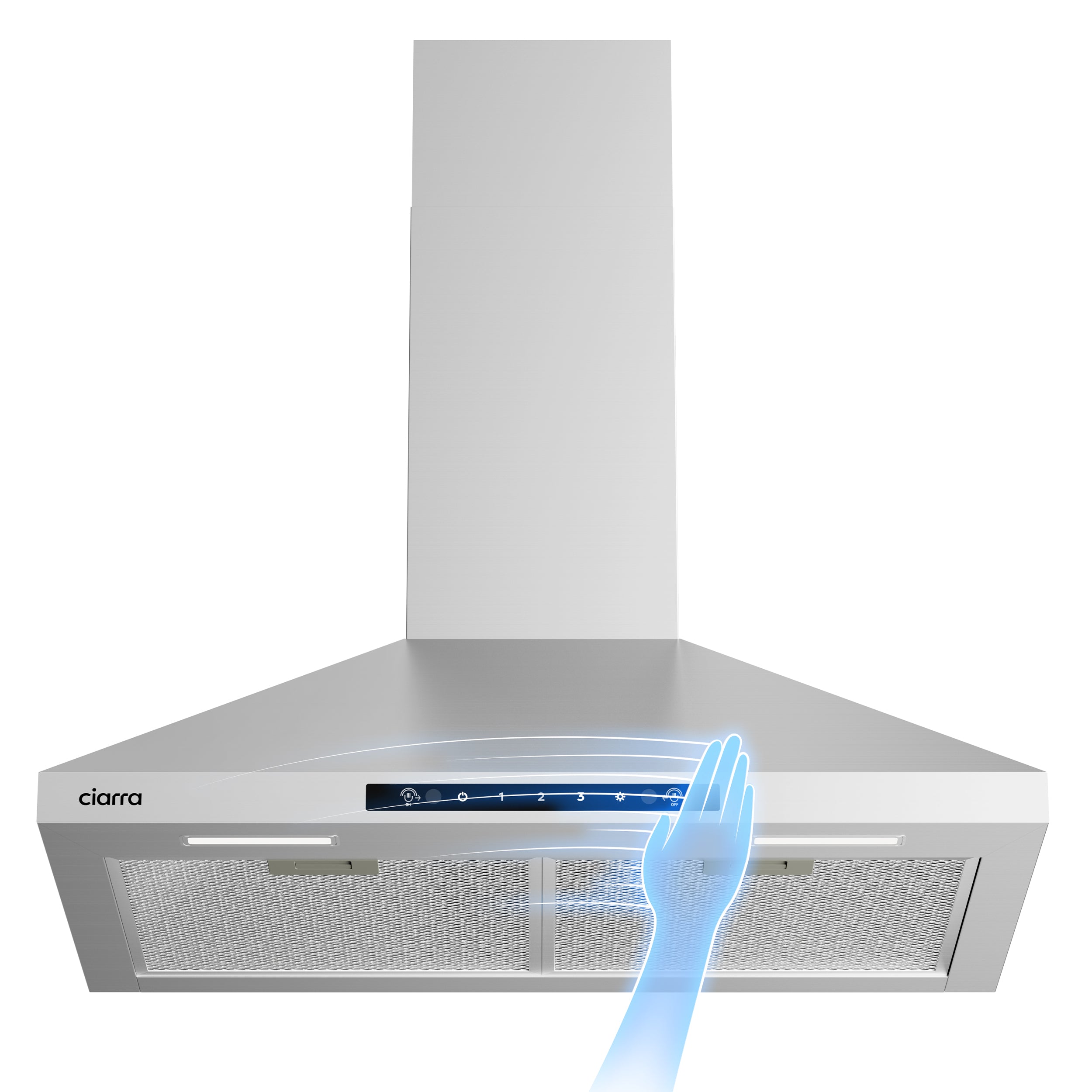 Gadgets 30 Inch Stainless Steel Range Hood, 650 CFM, Quiet Ventilation with Wave Gesture & Touch Control, LED Lighting, Ducted/Ductless, Energy Efficient