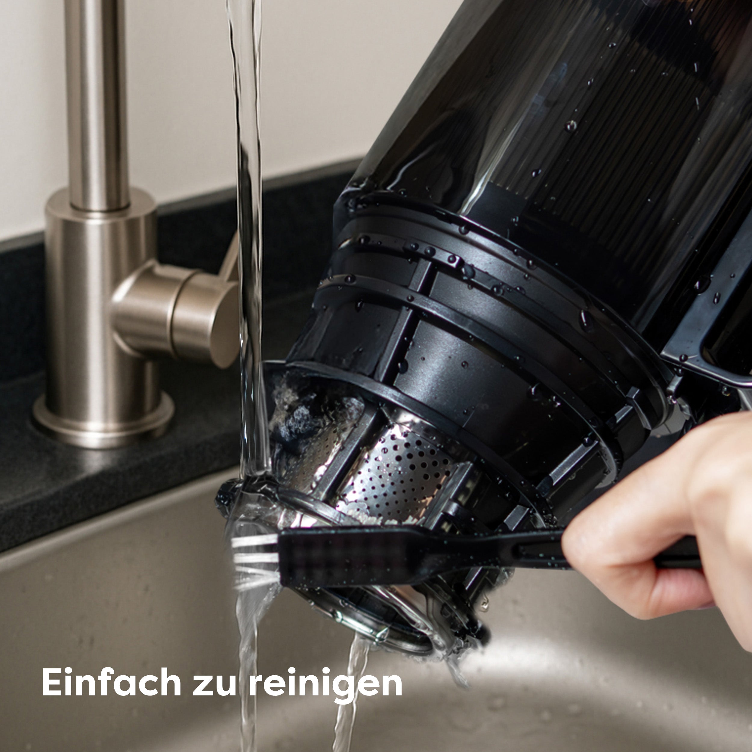 Gadgets Hocheffizienter Slow Juicer, 200W Kaltpress-Entsafter mit 10,8 cm großer Einfüllöffnung für ganzes Obst und Gemüse